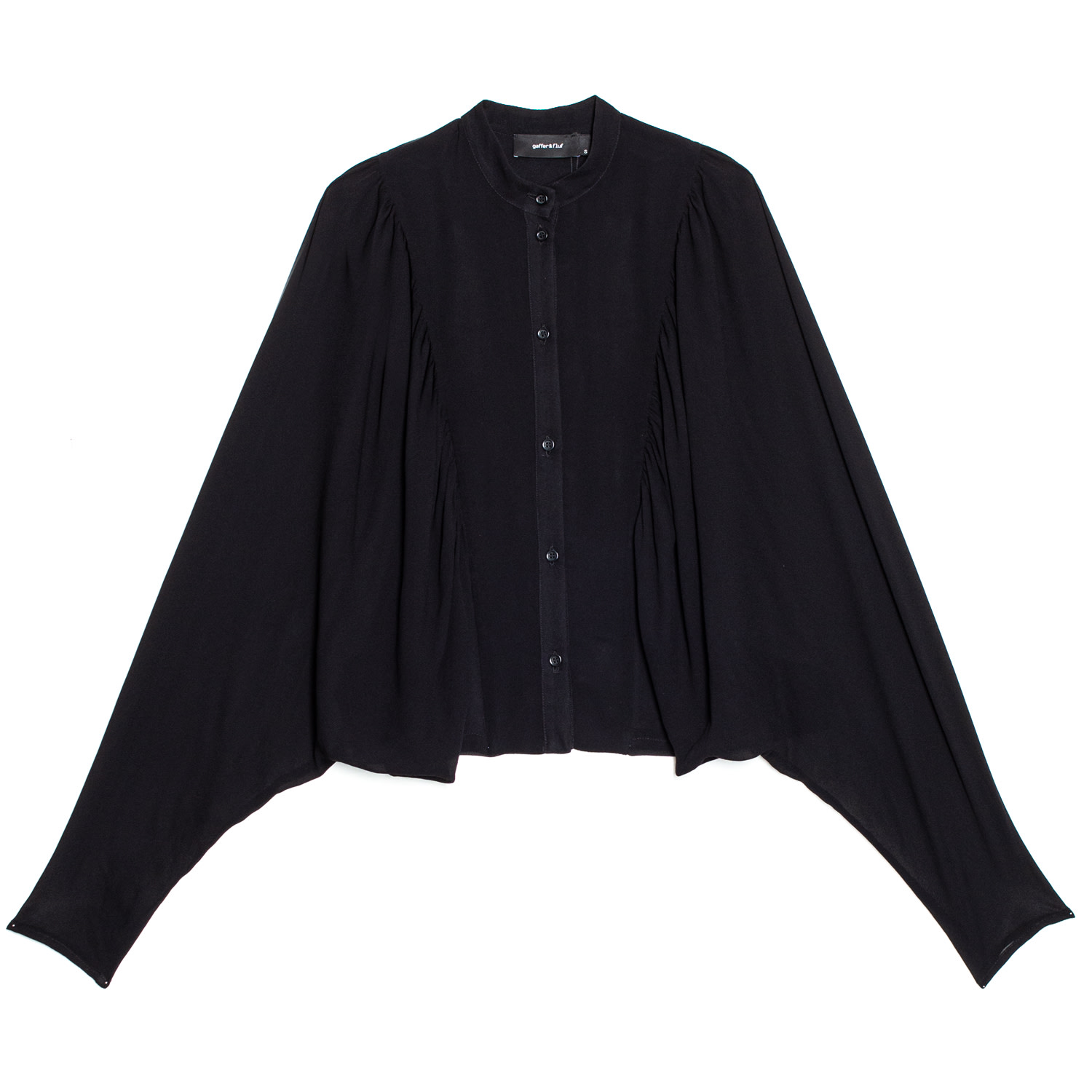 Women’s Black Semi Transparent Paneled Shirt Xs/S Gaffer & Fluf