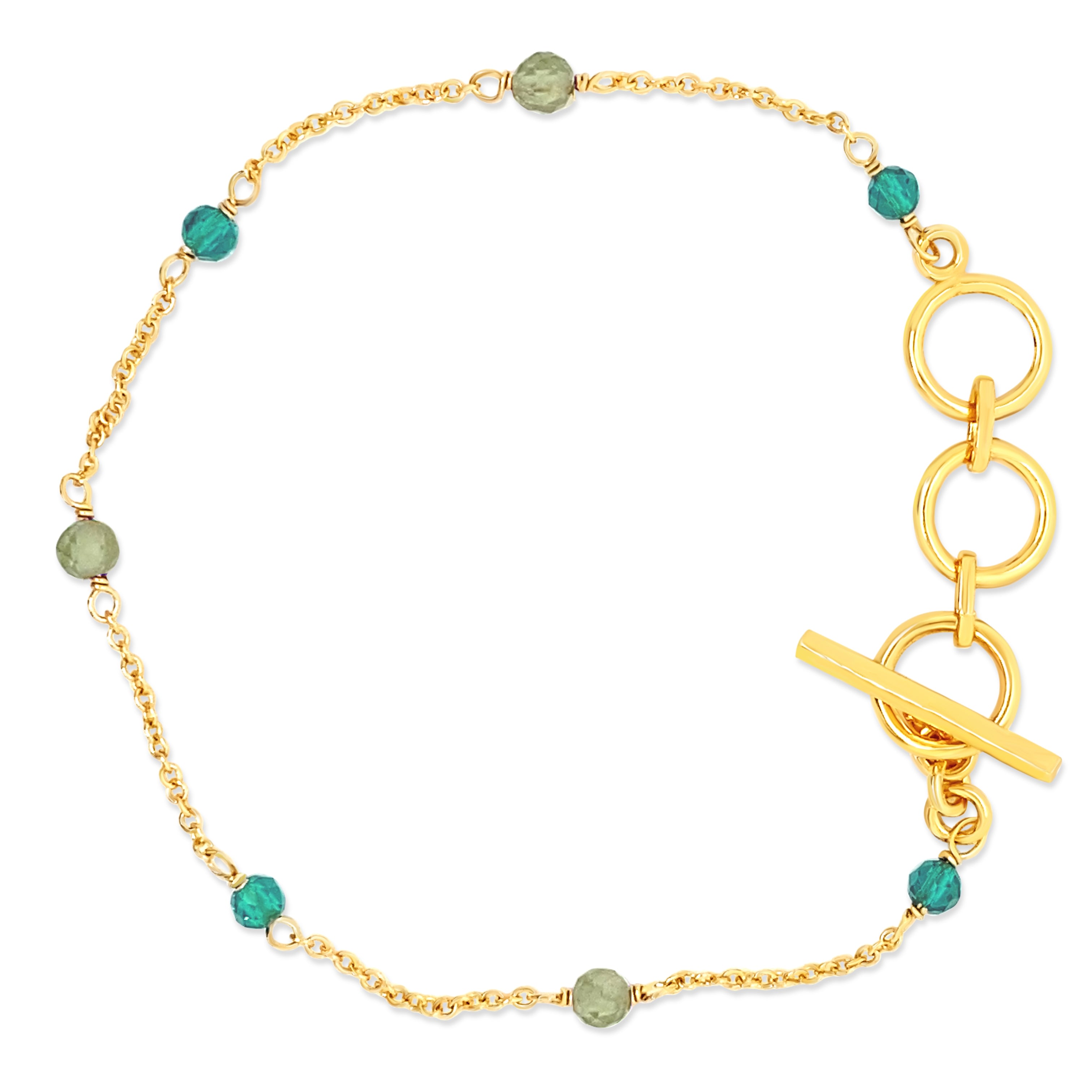 Gem Bazaar Jewellery Women's Gold / Green Sea Grass Wristlet