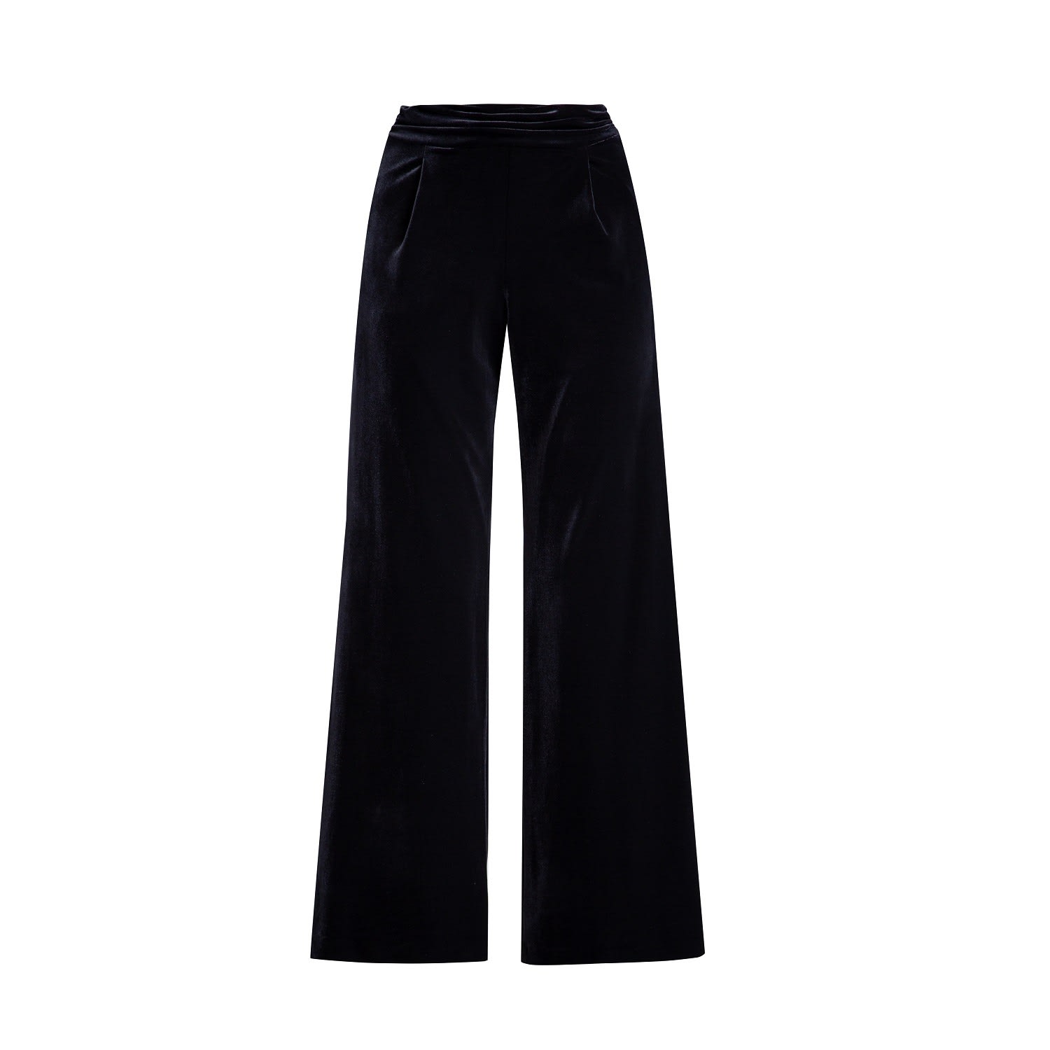 Women’s Avery Velvet Wide-Leg Trousers In Black Extra Small Rumour London