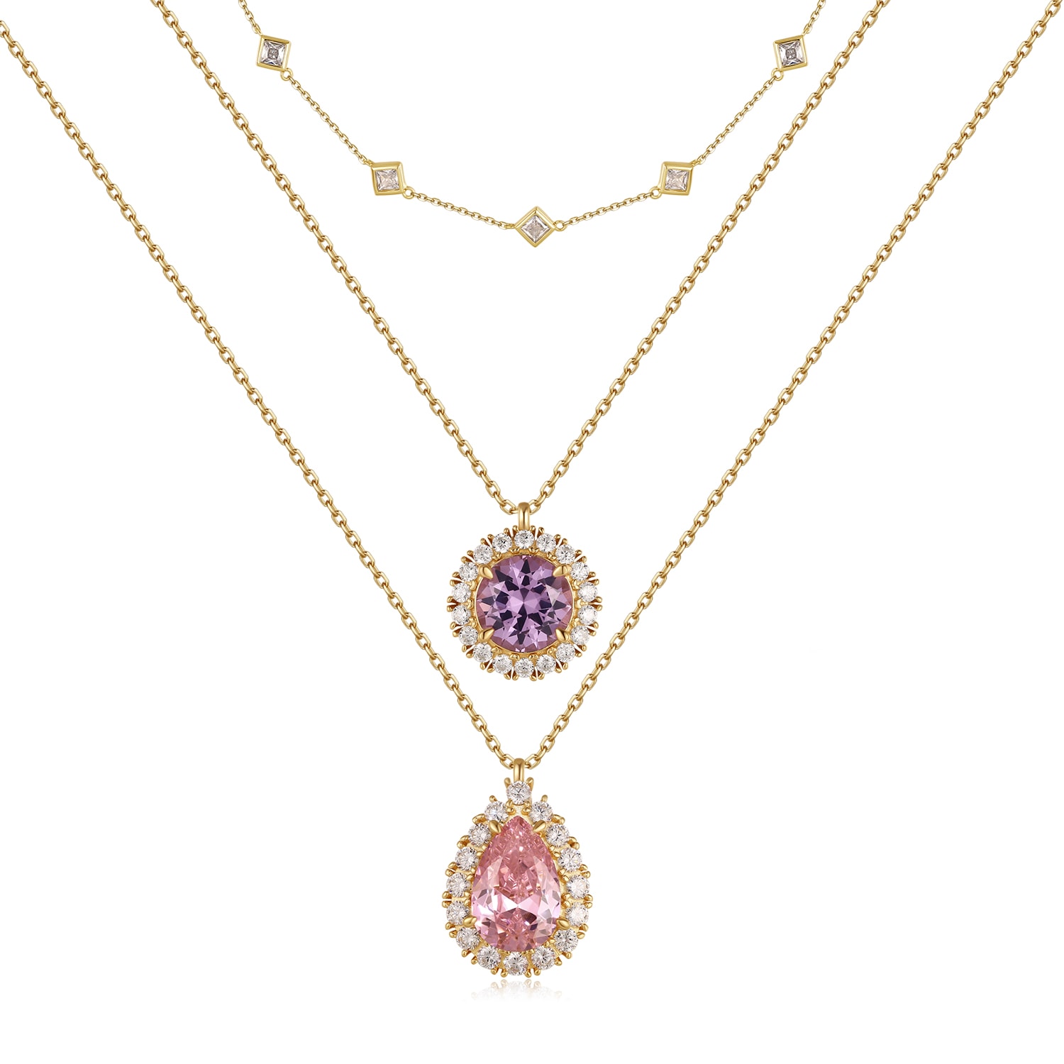 Retro Chic Women's Yellow Sweet Serenade Necklace Set In Yellow