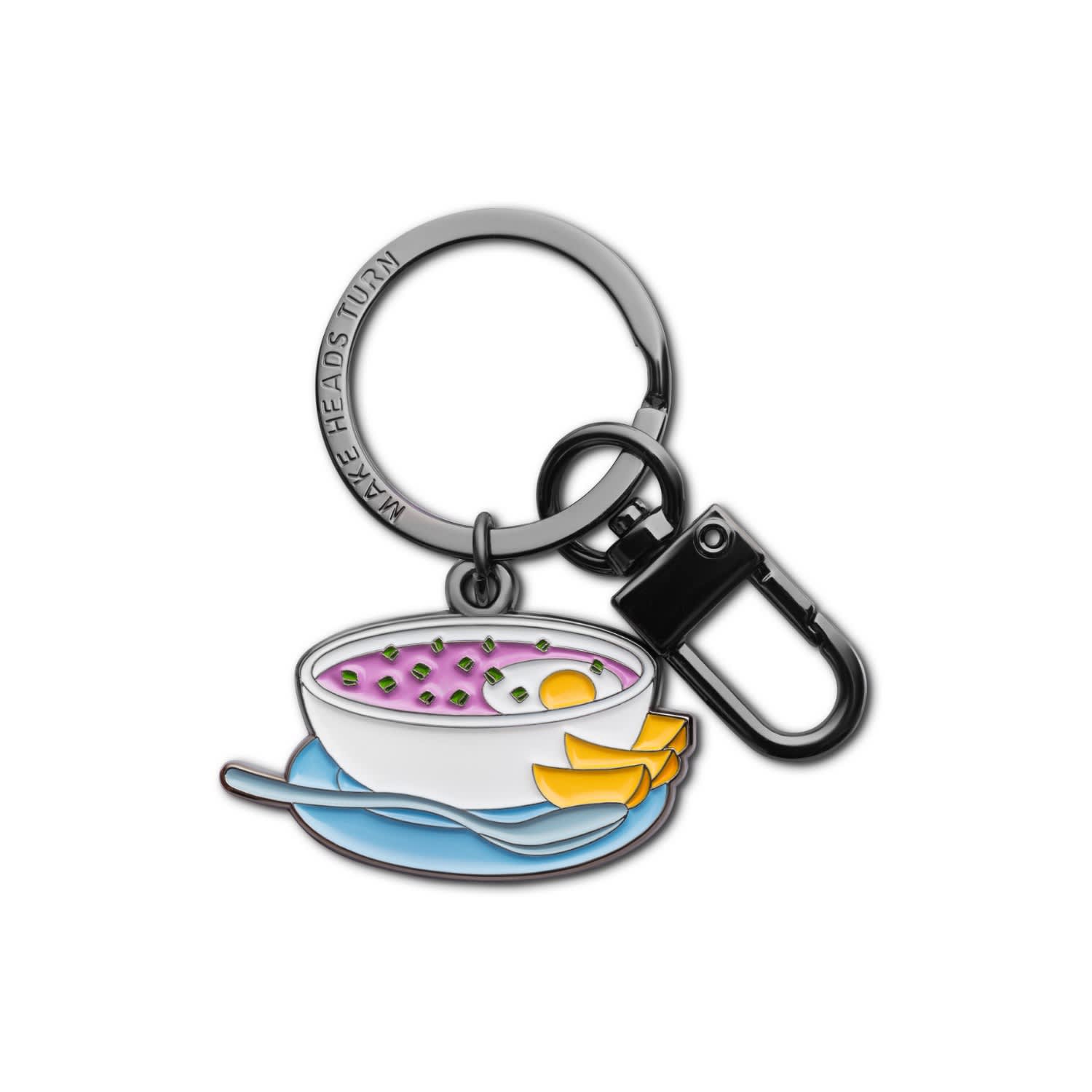 Make Heads Turn Women's Pink / White / Yellow Enamel Keychain / Bag Charm Pink Cold Soup