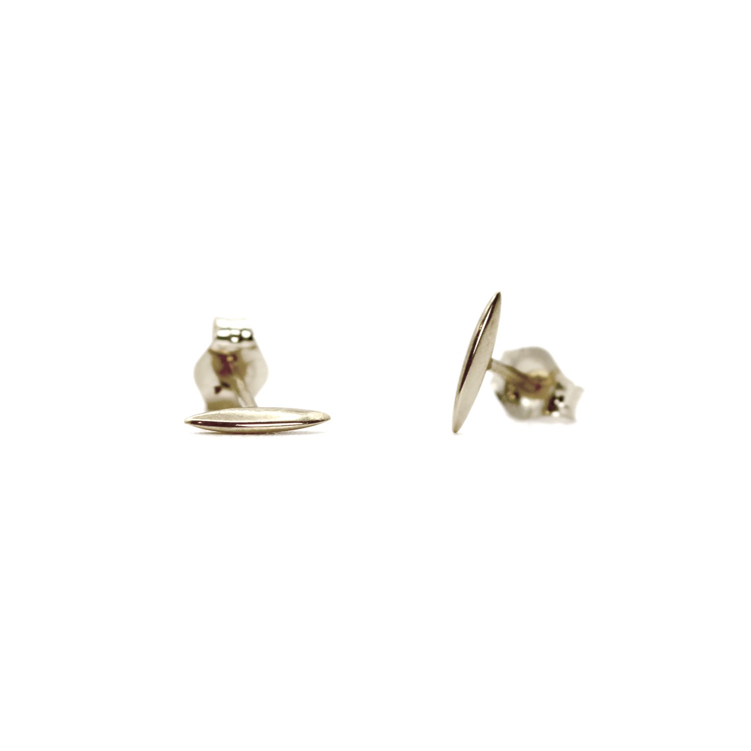 Women’s Chic Bar White Gold Stud Earrings Vicstonenyc Fine Jewelry