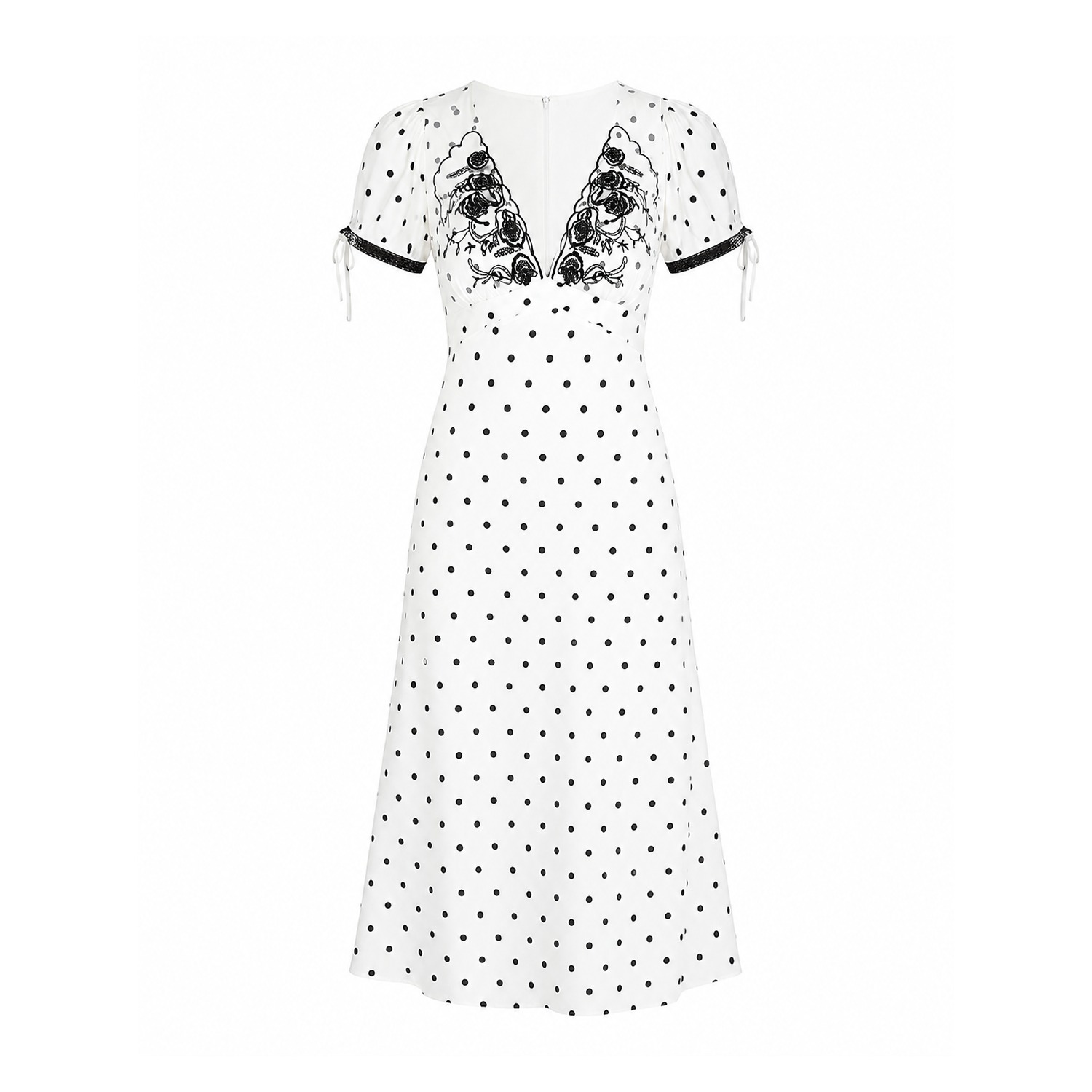 You & I Polka Dot Midi Dress - Black - White | Belle & Bloom | Wolf & Badger