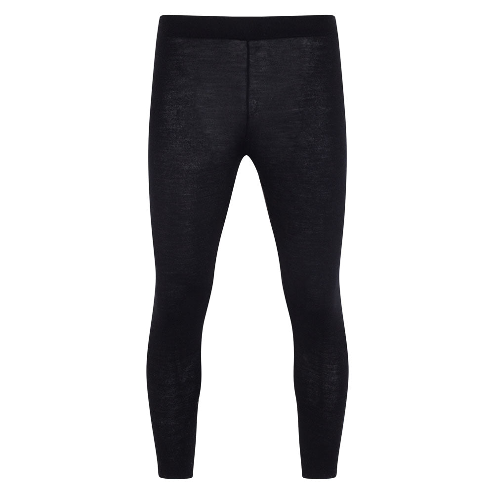 Paul James Knitwear Womens Midweight Merino Activewear Athena Thermal Leggings - Black In Black