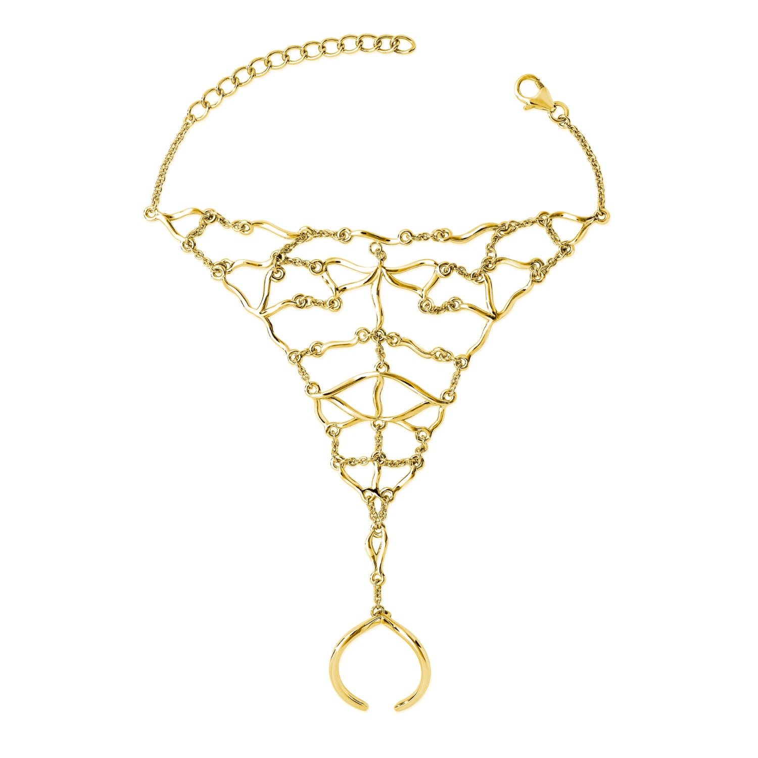 Women's Elements Hand Chain In Gold Vermeil | Lucy Quartermaine