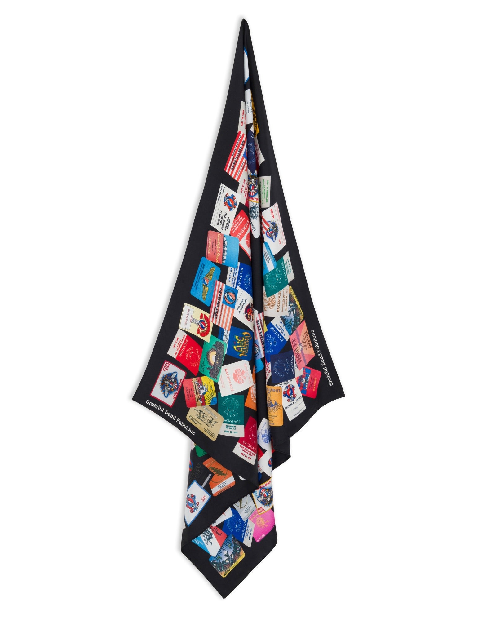 Meghan Fabulous Women's Black Backstage Pass Large Cotton/silk Scarf In Black