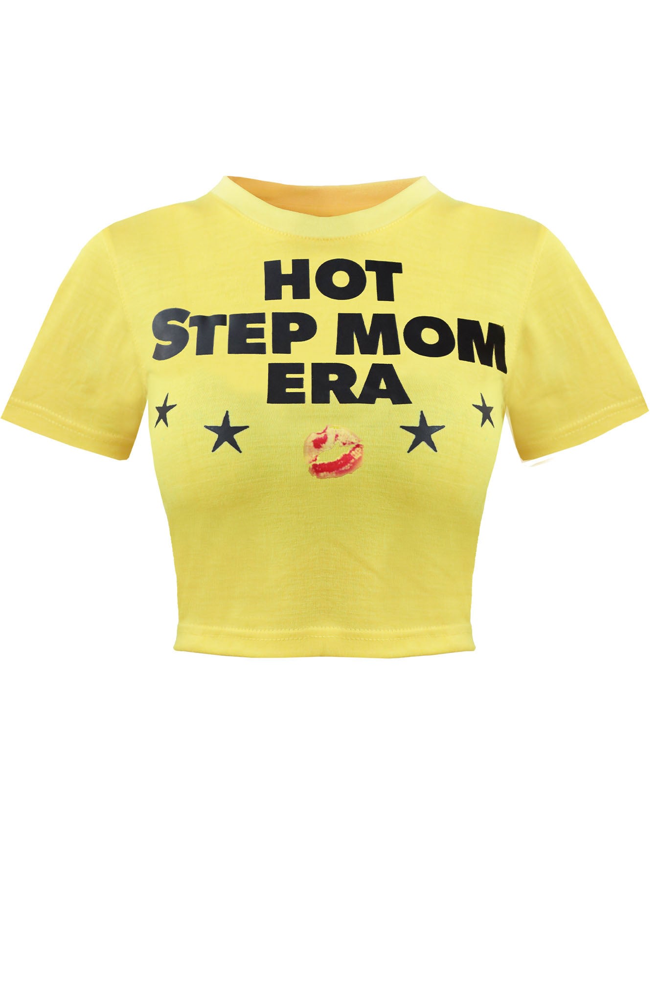 Women’s Yellow / Orange Step Mom Era Yellow Fitted Baby Tee Medium Elsie & Fred