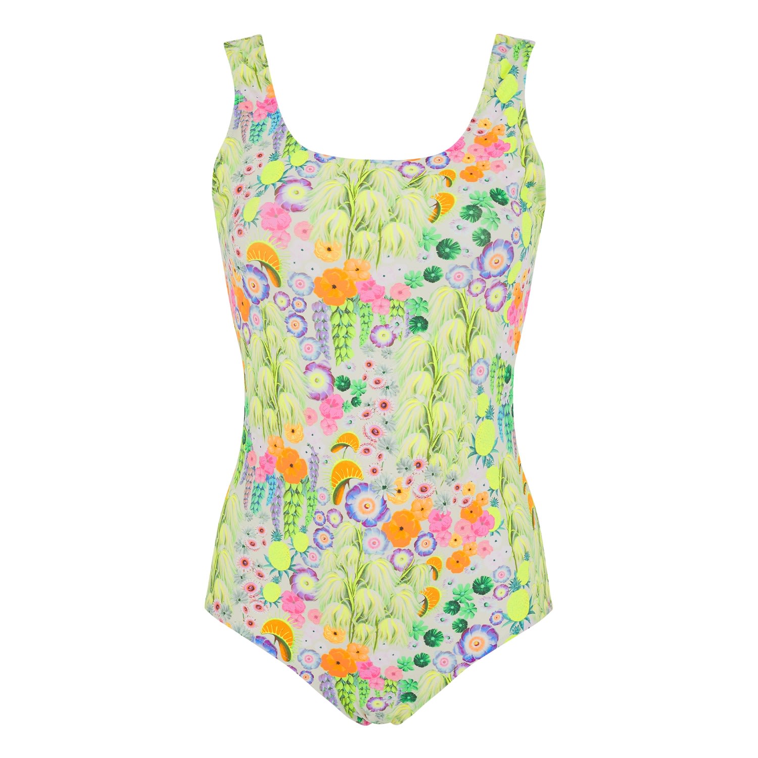 Klements Women's Green Swimsuit In Flowers Of The Nile In Green