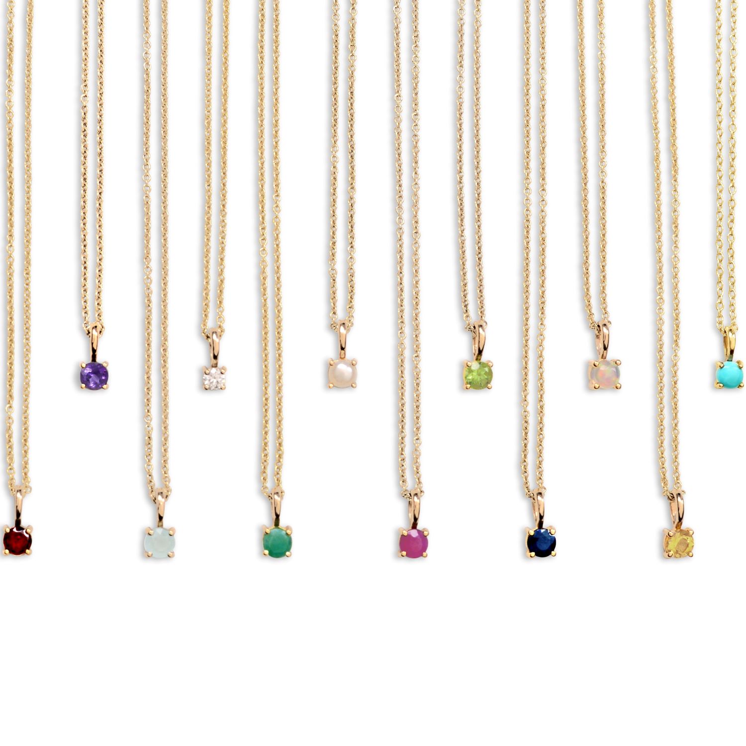Zohreh V. Jewellery Women's Mini Birthstone Pendant 9k Gold