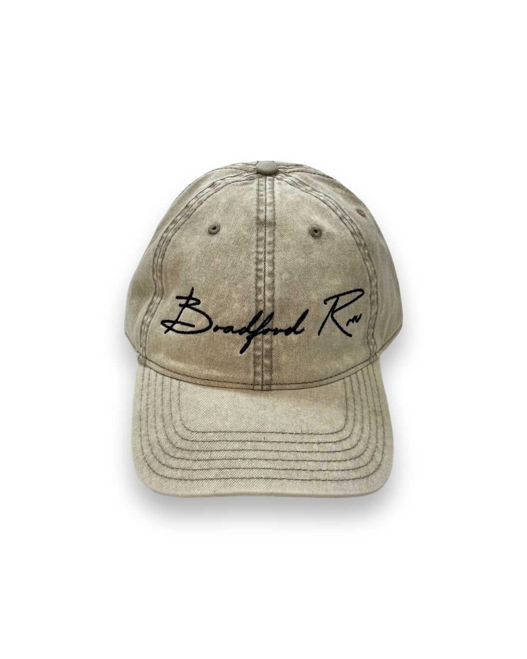 Bradford Row Men's Neutrals Washed Dad Cap Sandstone In Black/gray