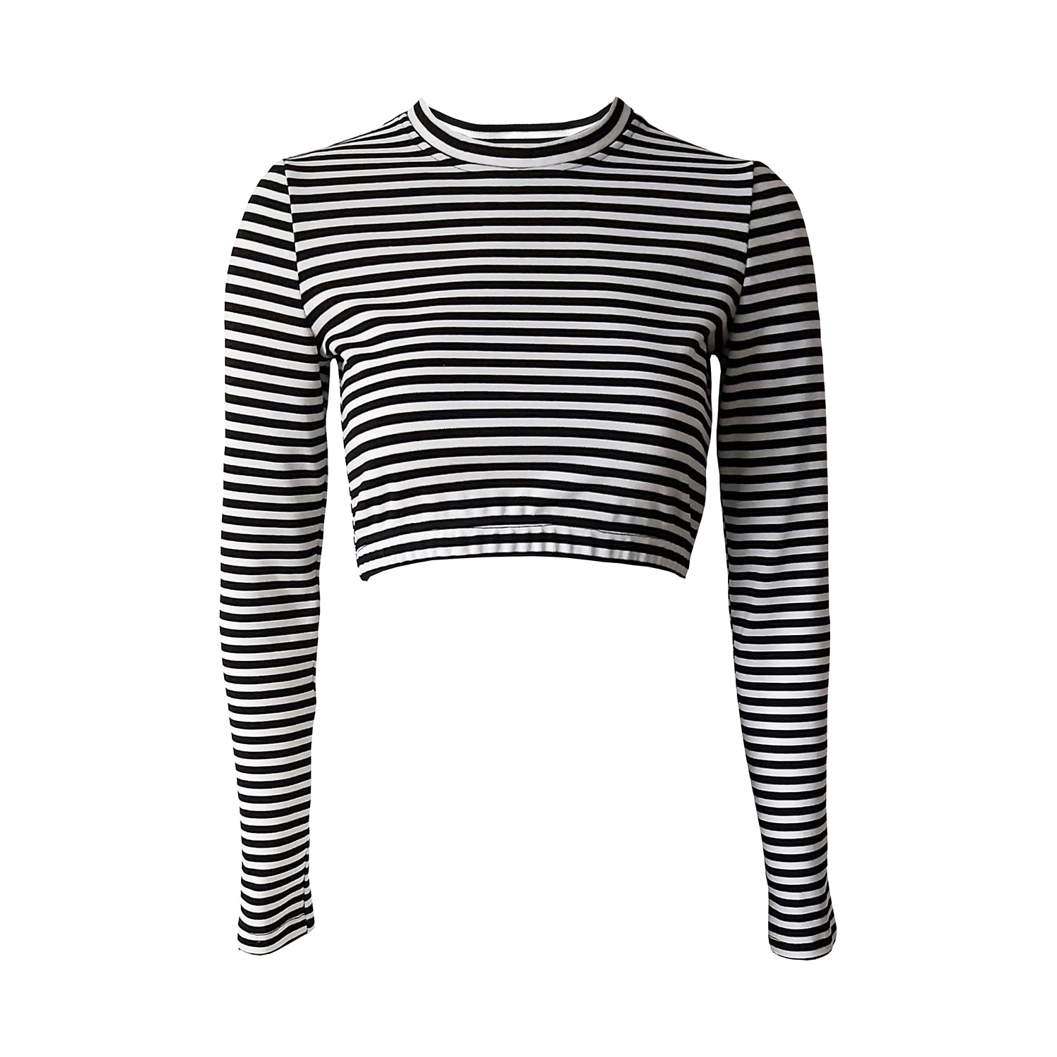 2kstyle Women's Black / White Simone Striped Cropped Top - Black And White In Black