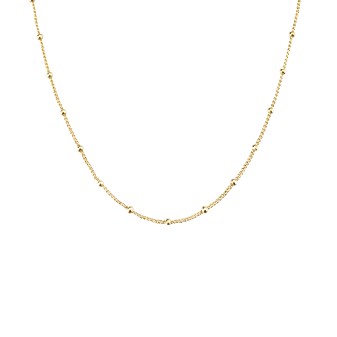 Nazzar Women's Gold Dainty Beaded Necklace