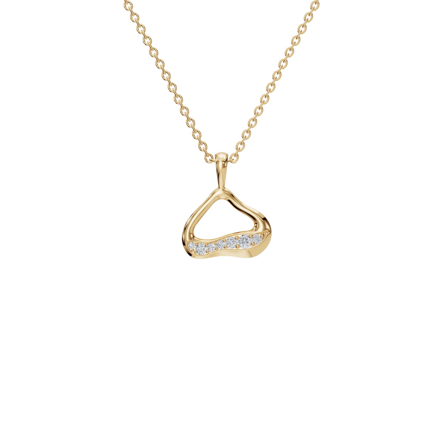 Aya Fine Jewelry Women's White / Yellow / Rose Gold Fourteen Kt Prestige Curve Pendant