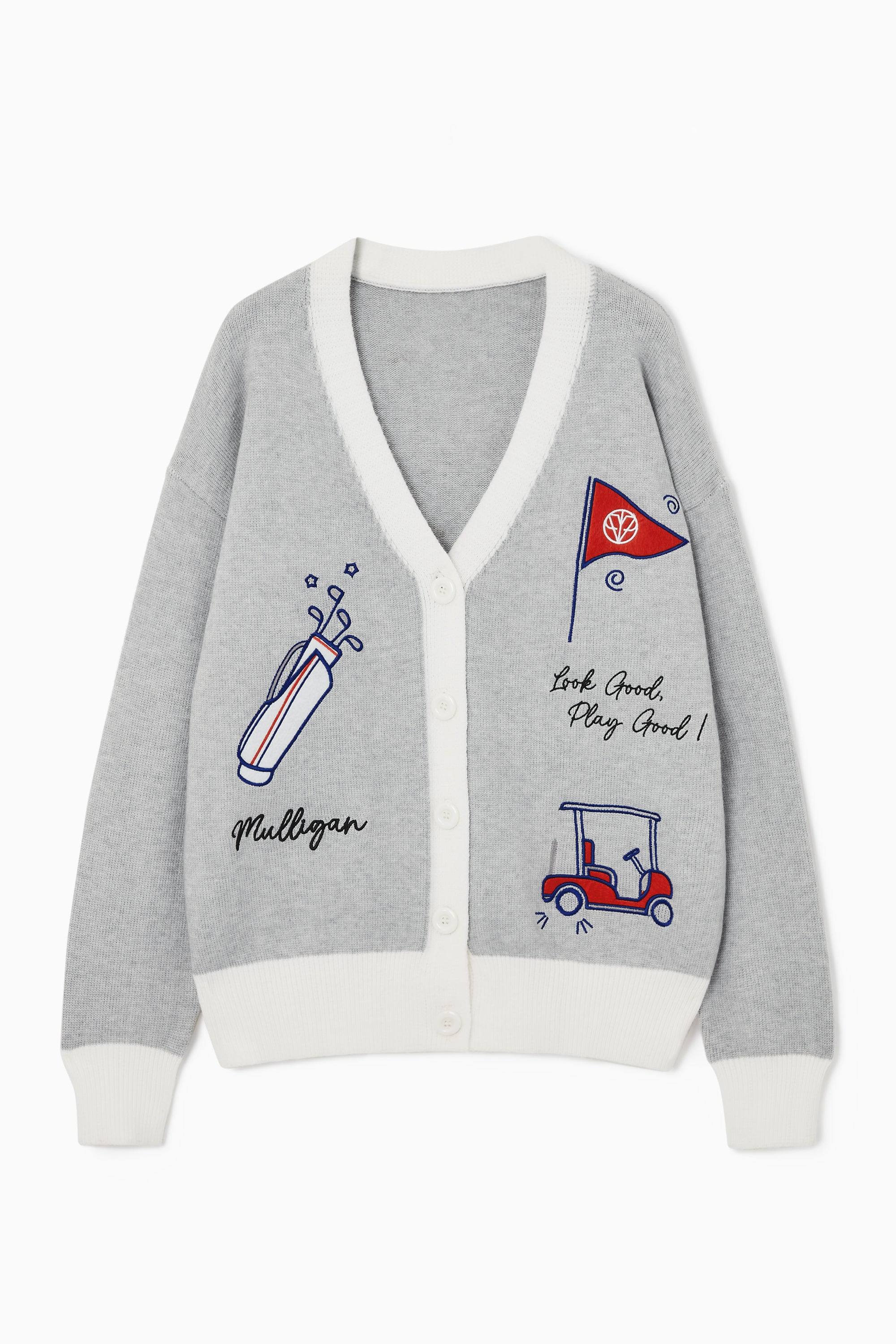 Victoria Paulsen Women's Grey / White Sophie Cardigan - Grey Multi In Gray