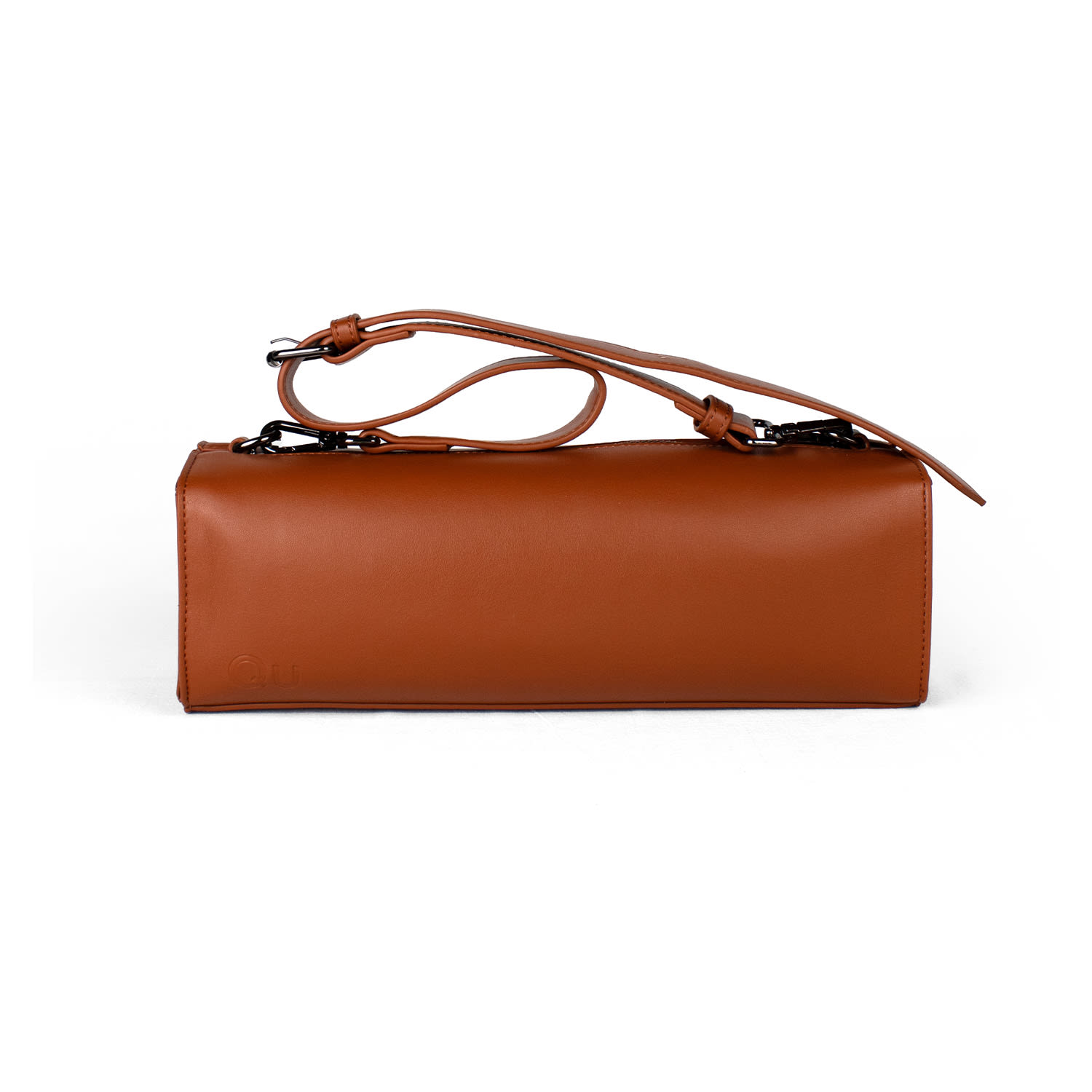 Qu Women's Brown Cognac Brick Bag In Brown