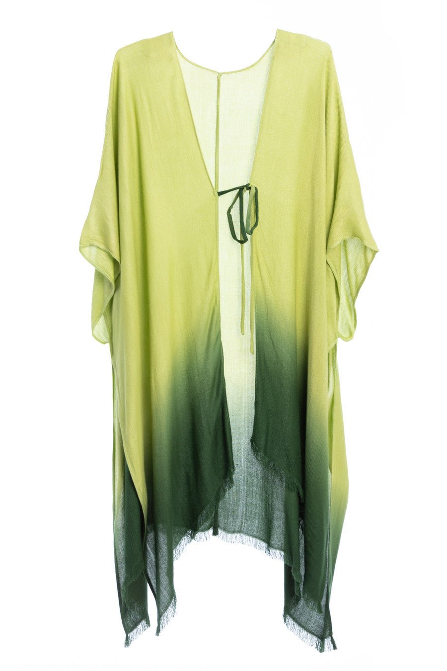 Saachi Women's Green Ombre Tie Cover Up Kimono In Green