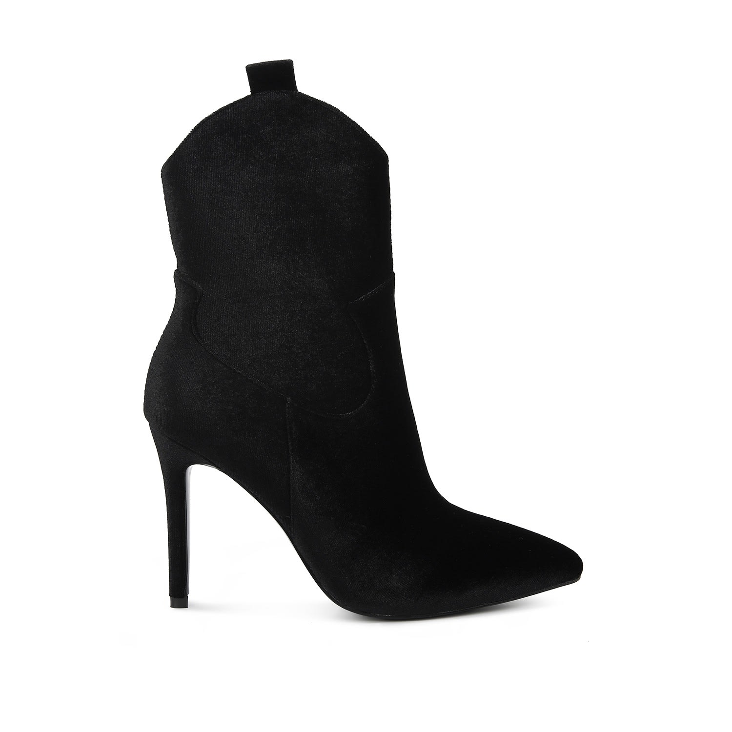 Rag & Co Women's Nat-love Black Velvet Cow Girl Boot In Black