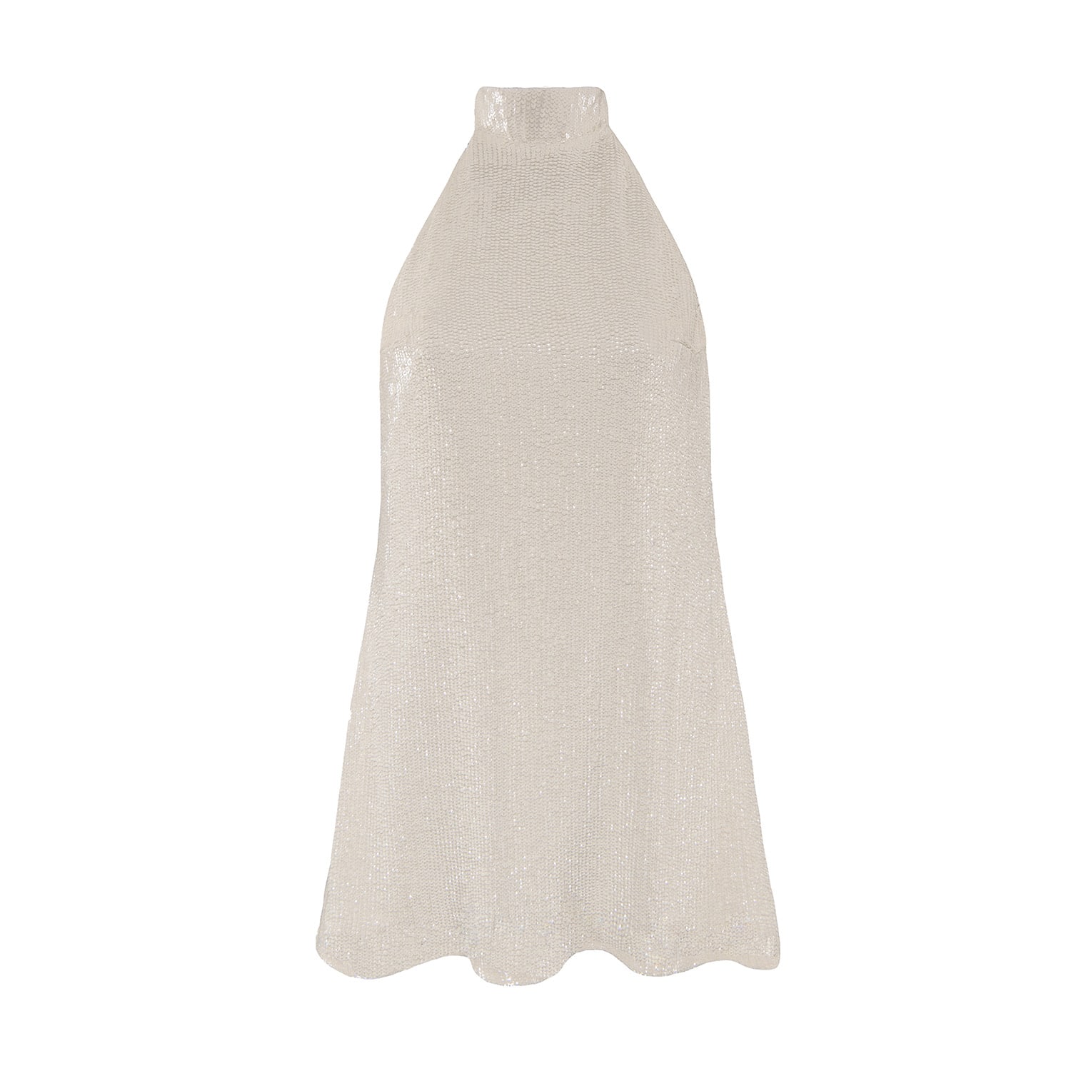 Vestiaire D'un Oiseau Libre Women's White Open Back Sequins Dress In Neutral