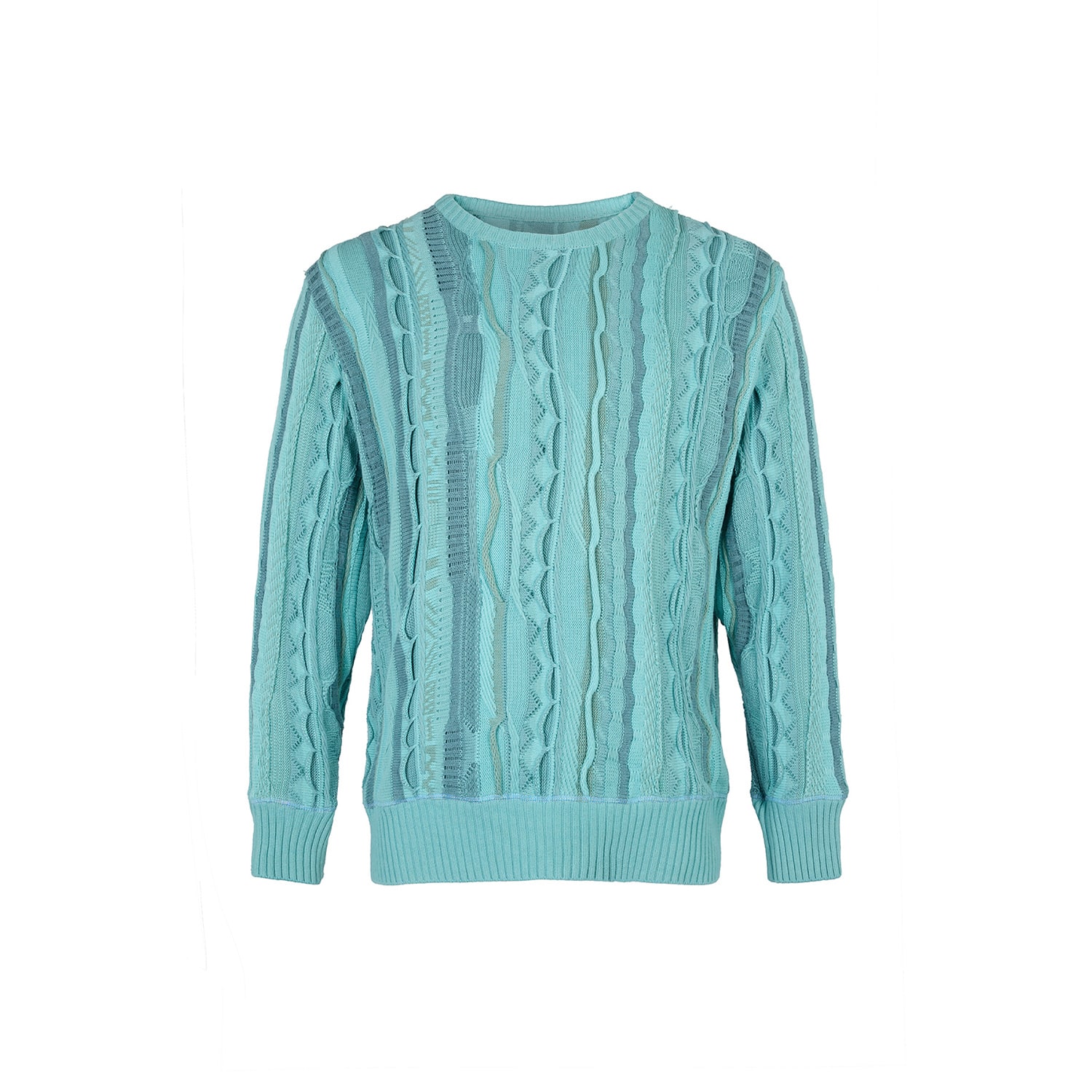 Aya Design Women's Blue Crew Neck Pullover Knit In Blue