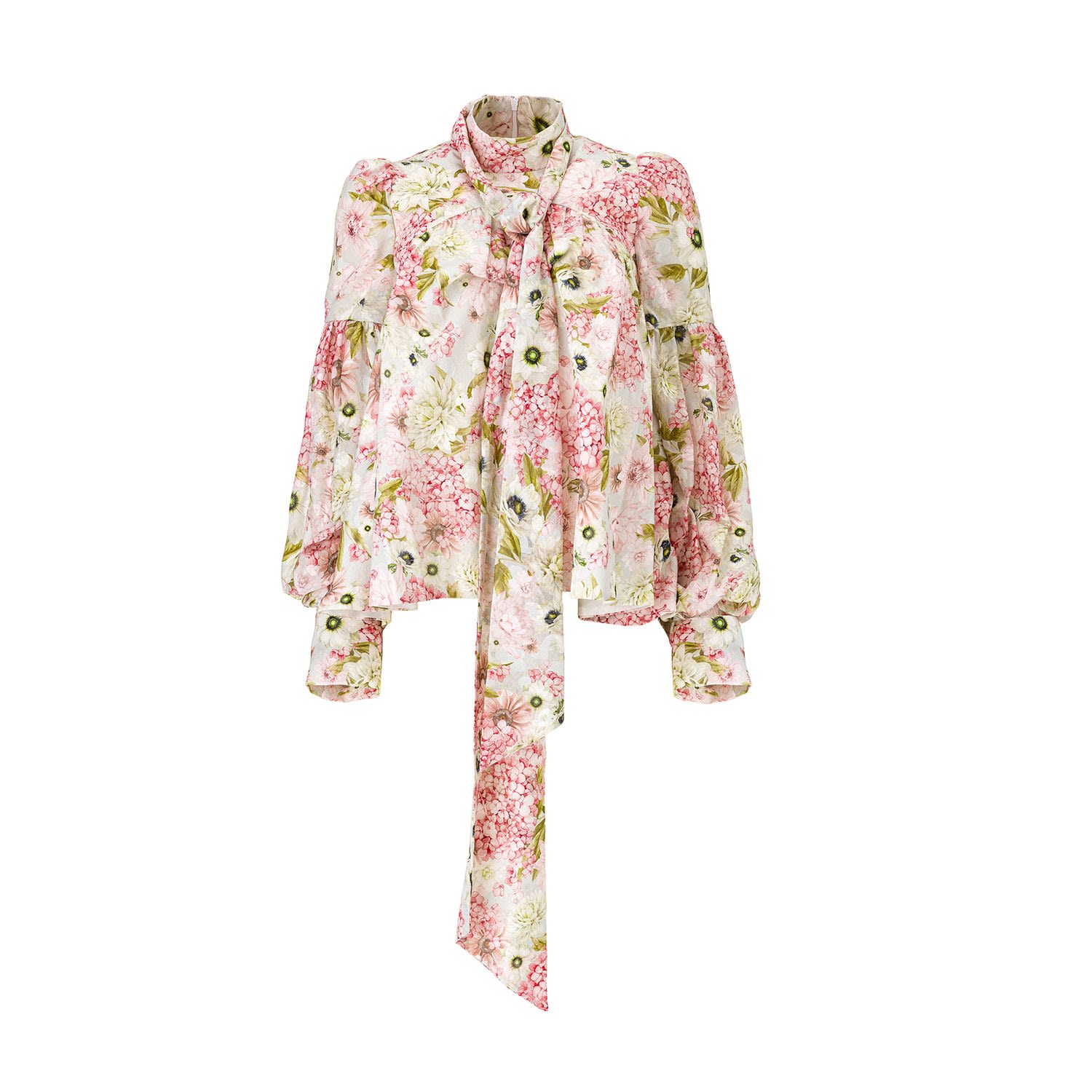 Moos Studio Women's Printed Blouse With Bow