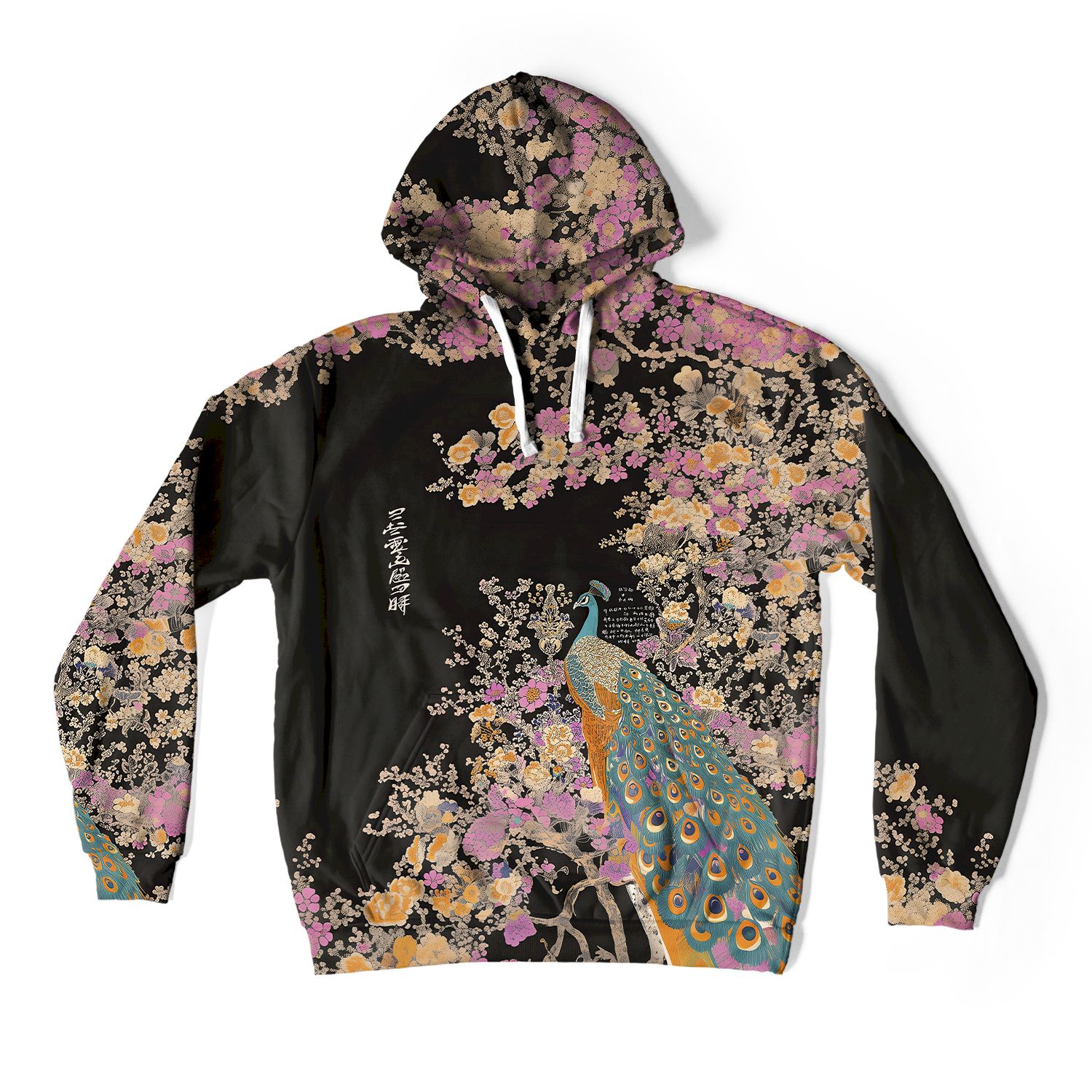 Aloha From Deer Women's Black / Pink / Orange Ornate Avian Oversize Hoodie In Multi