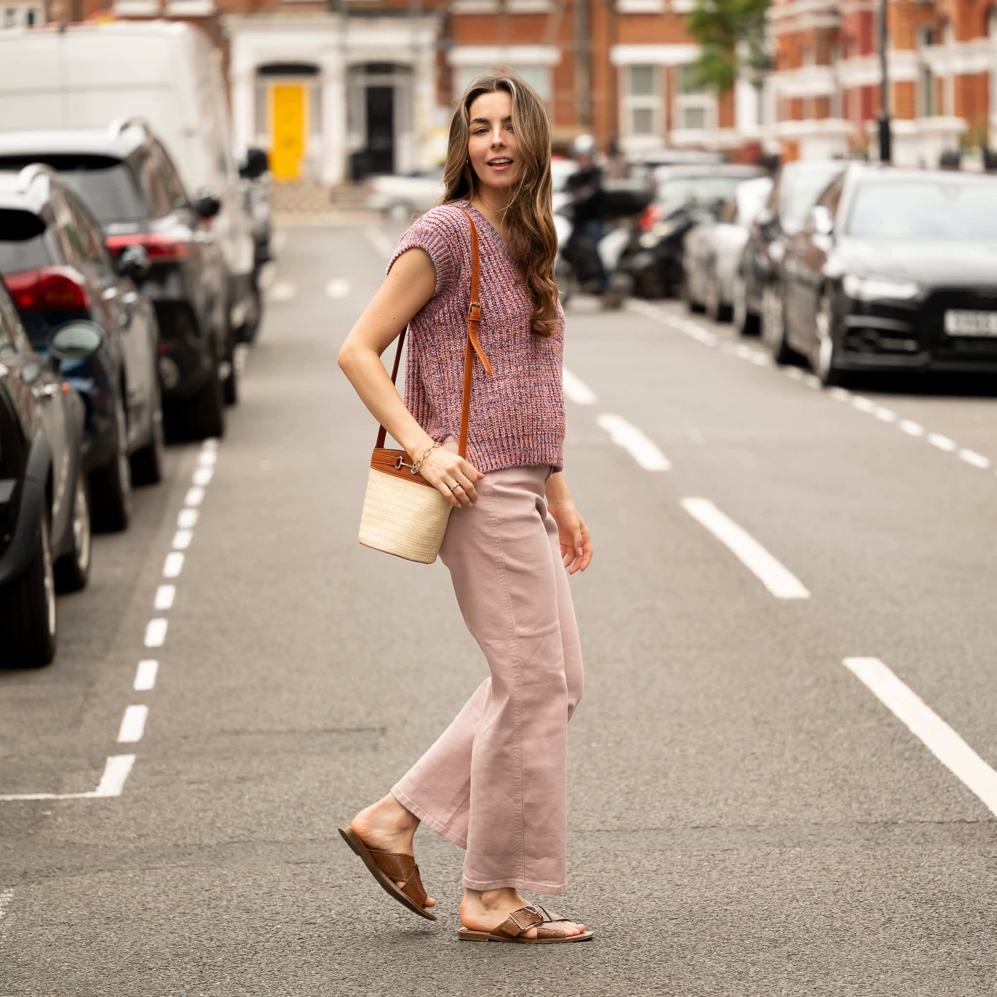 Sara V Neck Twist Vest - Multicolour | Cara & The Sky | Wolf & Badger