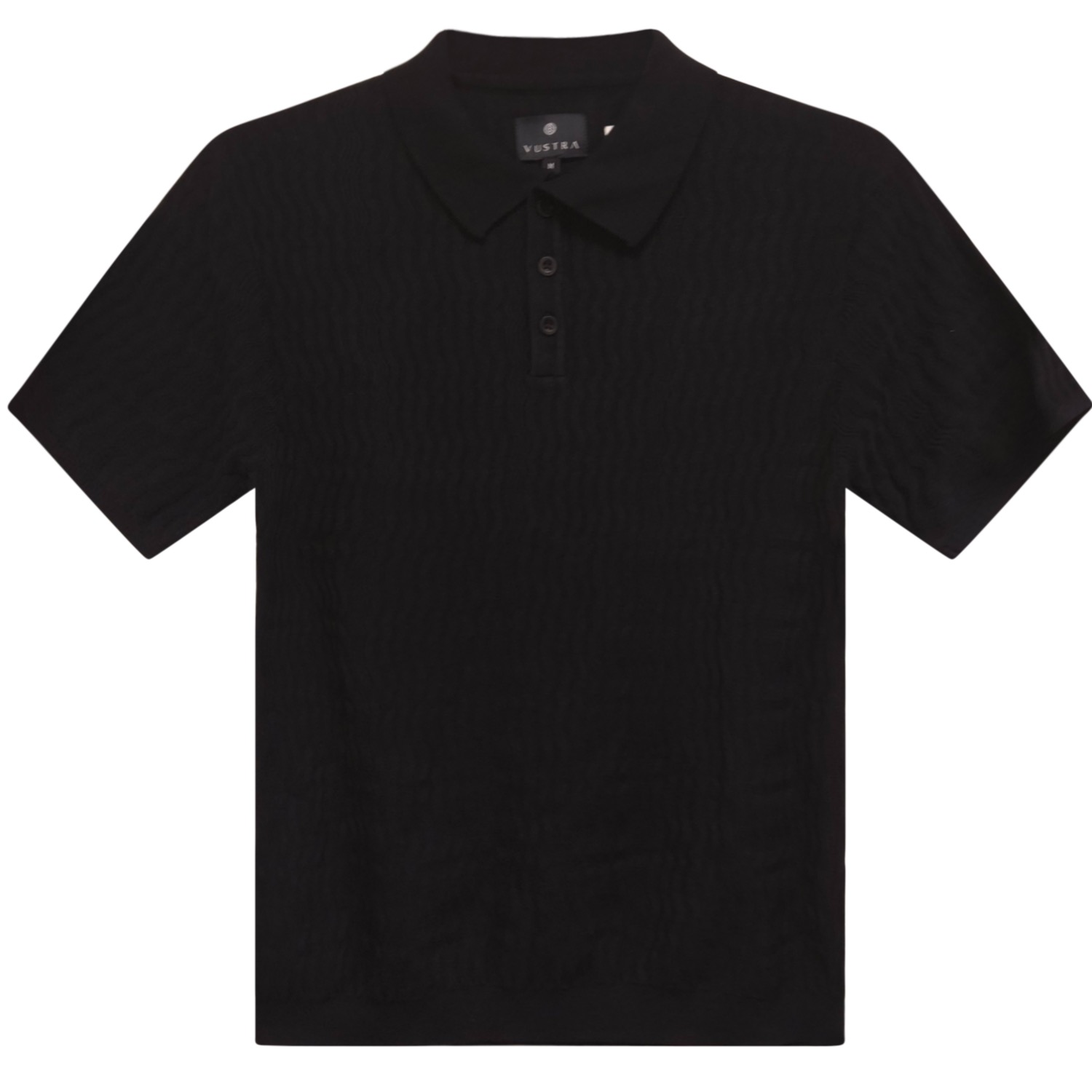 Vustra Men's Black Midnight Luxe Knit Polo
