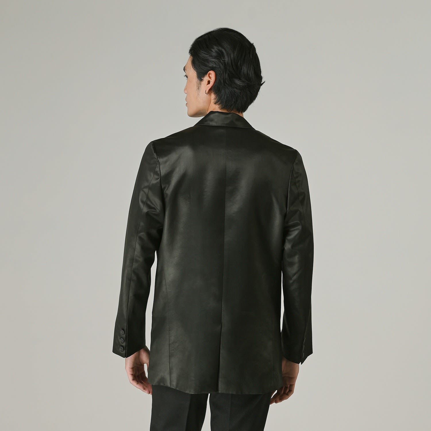 Men Lacquer Silk Blazer Jacket Lanh My A by Metiseko