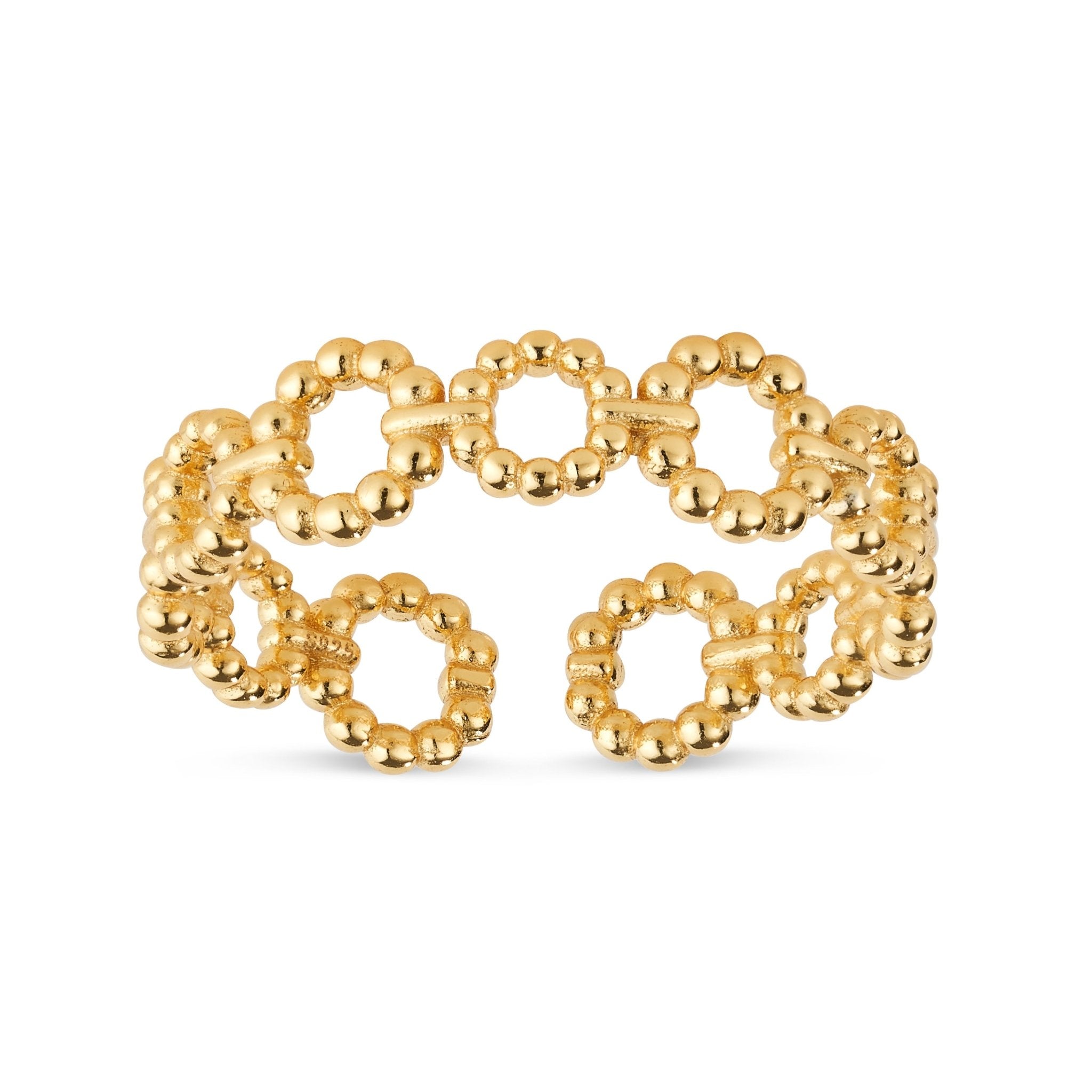 Women’s Gold Loop Link Stacking Ring Elk & Bloom - Everyday Fine Jewellery