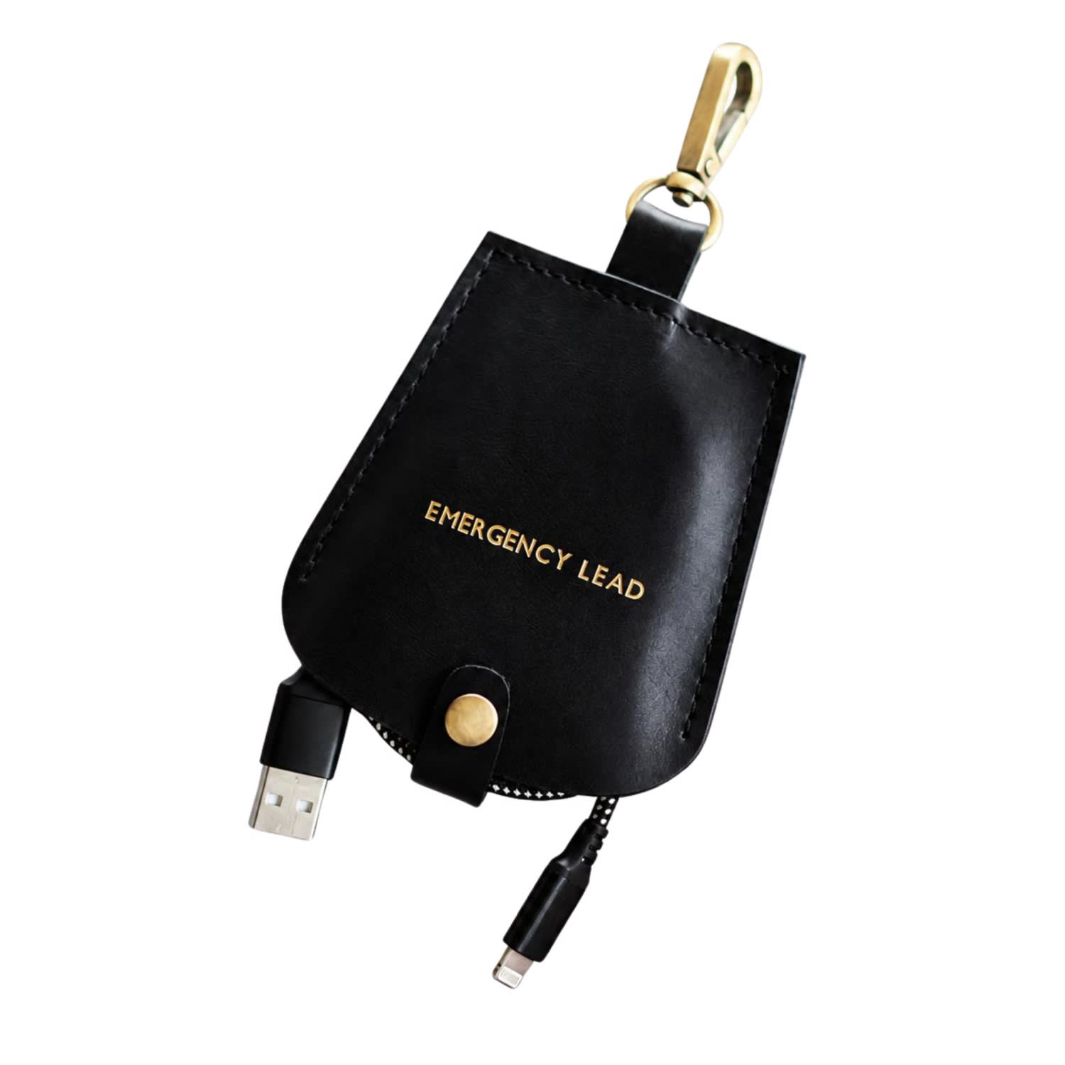 Usb Lead In Black Leather Cover | Vida Vida