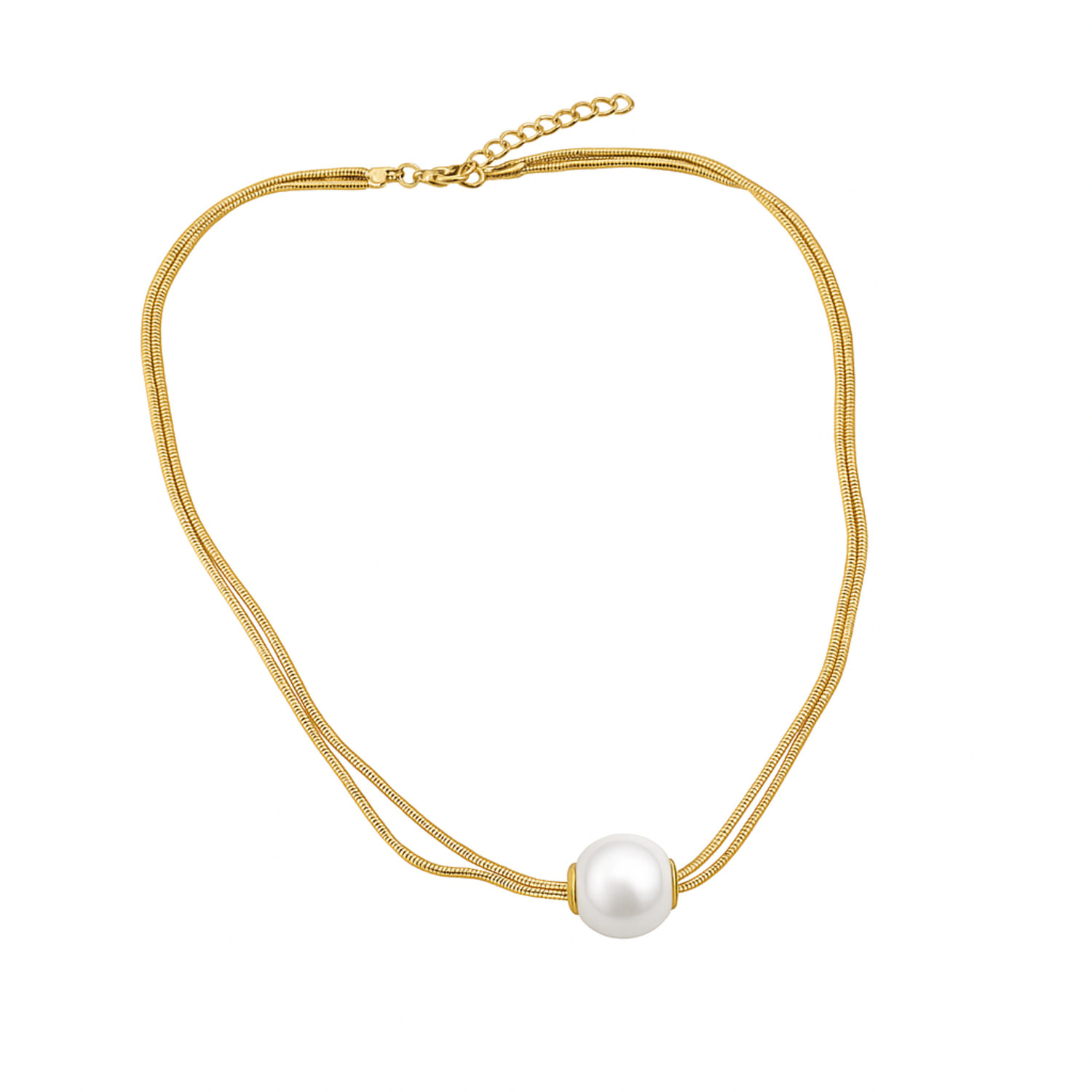 Cioccolato Couture Women's Golden Pearl Glow Necklace In Gold