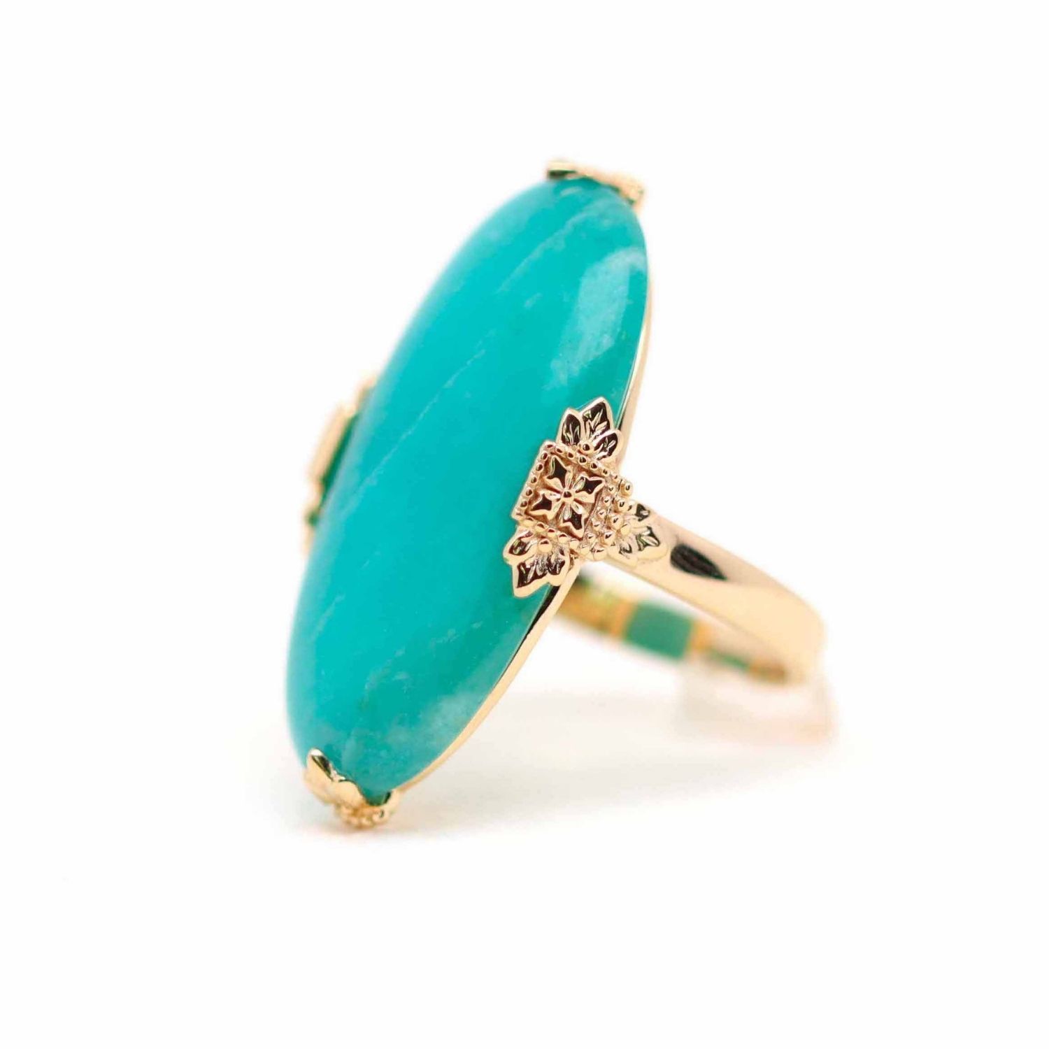 Women’s Gold / Blue Josephine Amazonite Ring Lambertine Sas