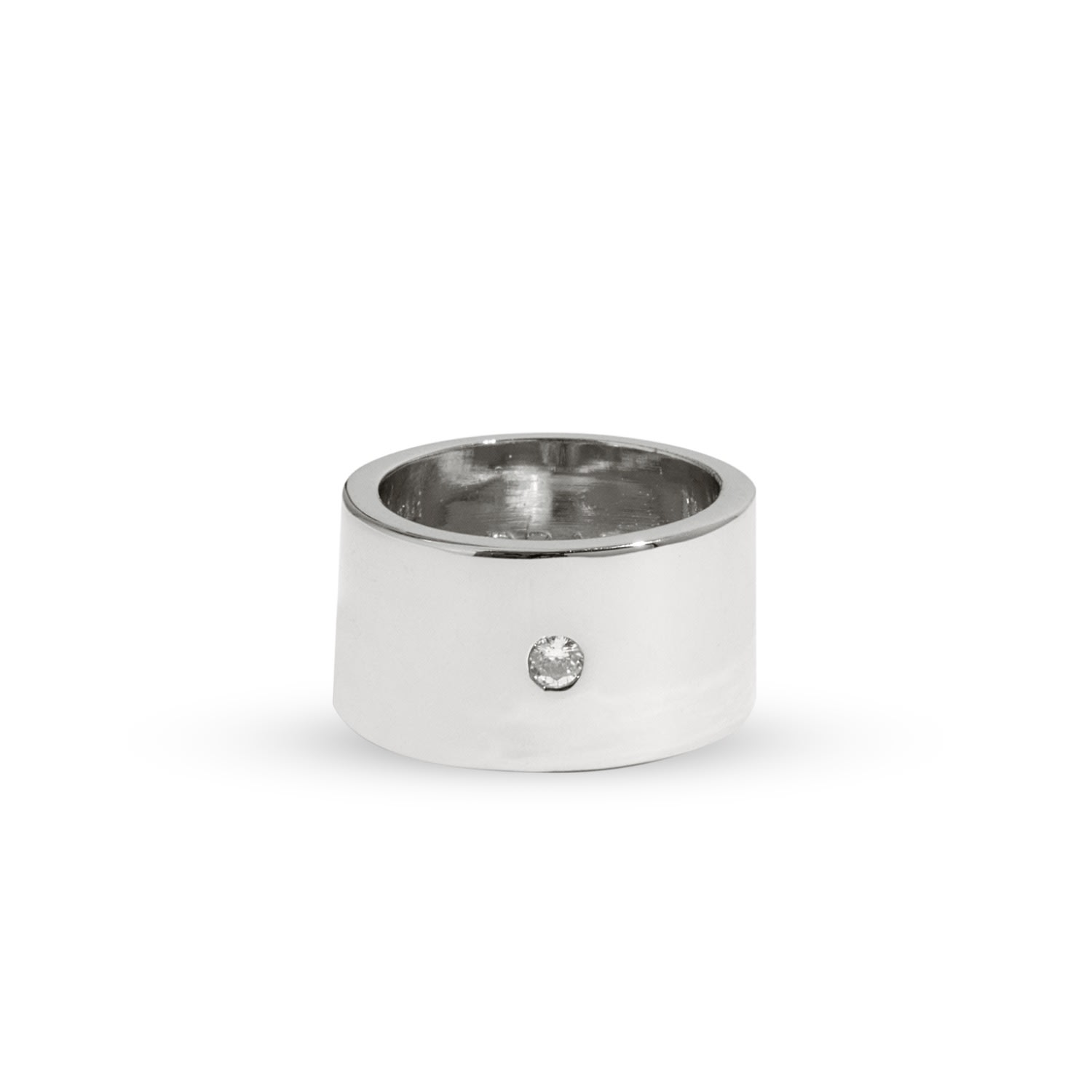 Drae Collection Women's Solitaire Cigar Band Silver In Silver