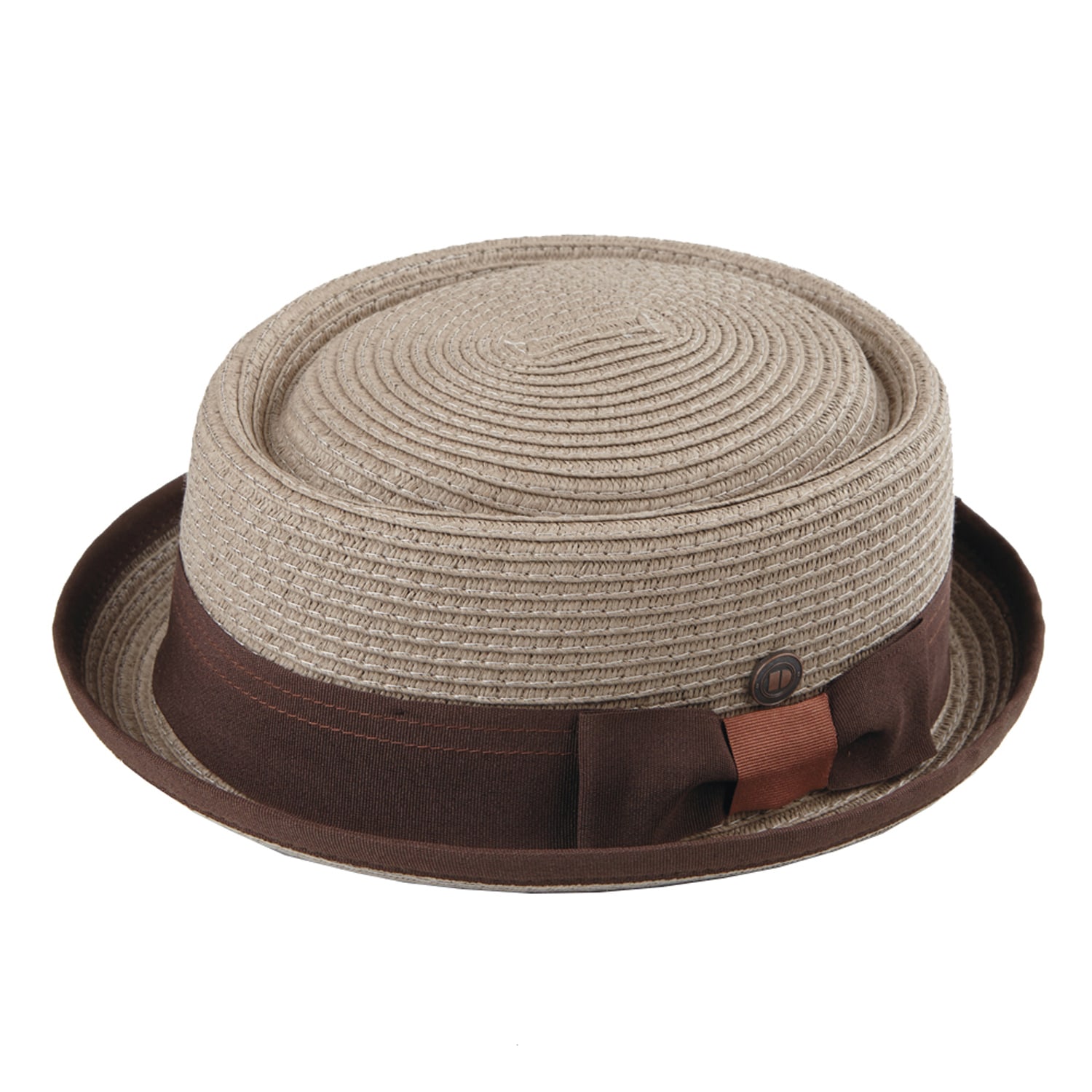 Men's Neutrals Dasmarca Rico Summer Telescope Crown Lightweight Breathable Rude-Boy Mod Porkpie Hat - Mocha | 57Cm | Dasmarca Hats