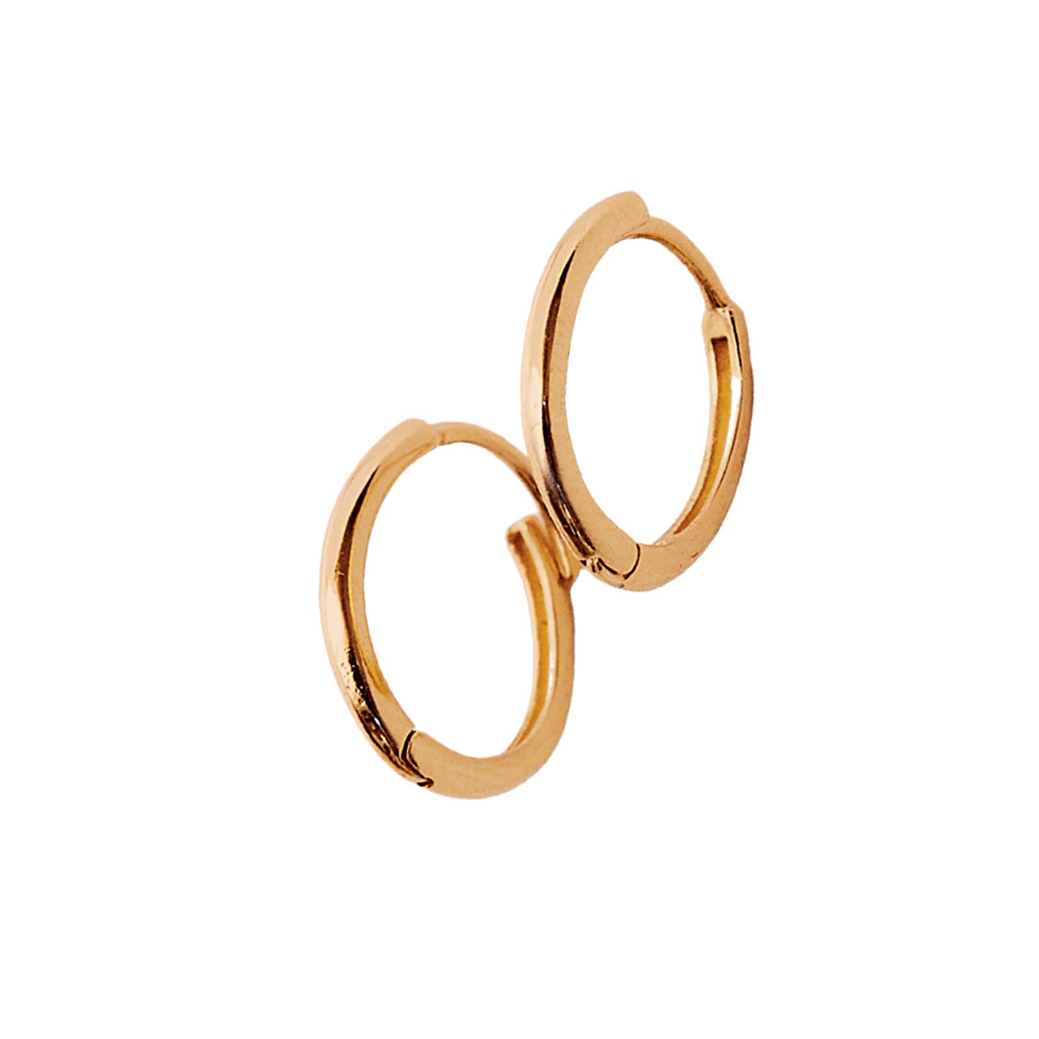 Spero London Women's Sterling Silver Oval Small Hoop Earring - Rose Gold In Gold