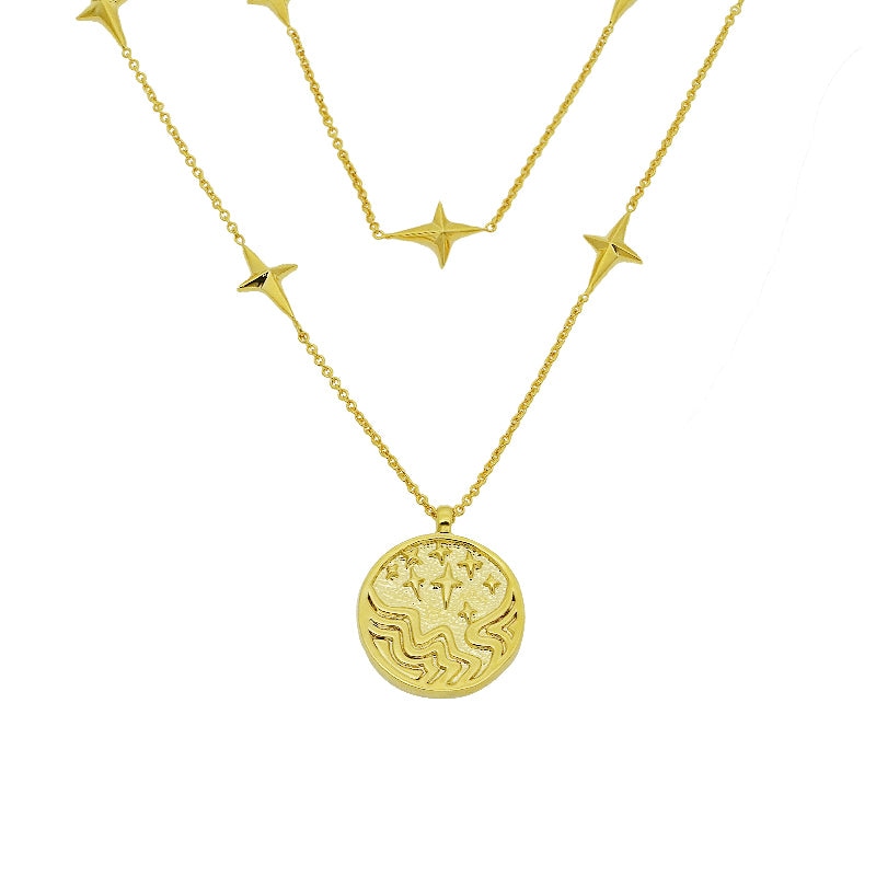Aurozia Women's Gold Tarot The Star Layered Necklaces In Gold