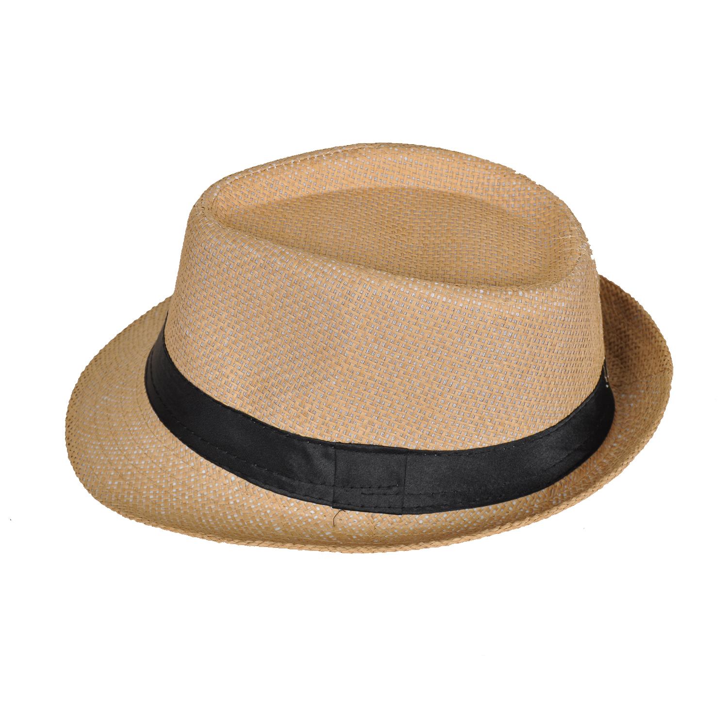 David Wej Men's Neutrals Trilby Straw Hat - Beige In Sand