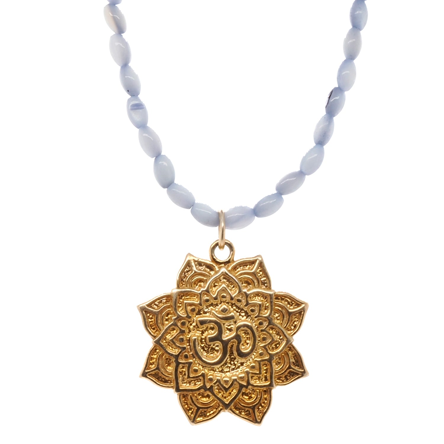 Women’s Gold / Blue Spiritual Journey Yoga Necklace Ebru Jewelry