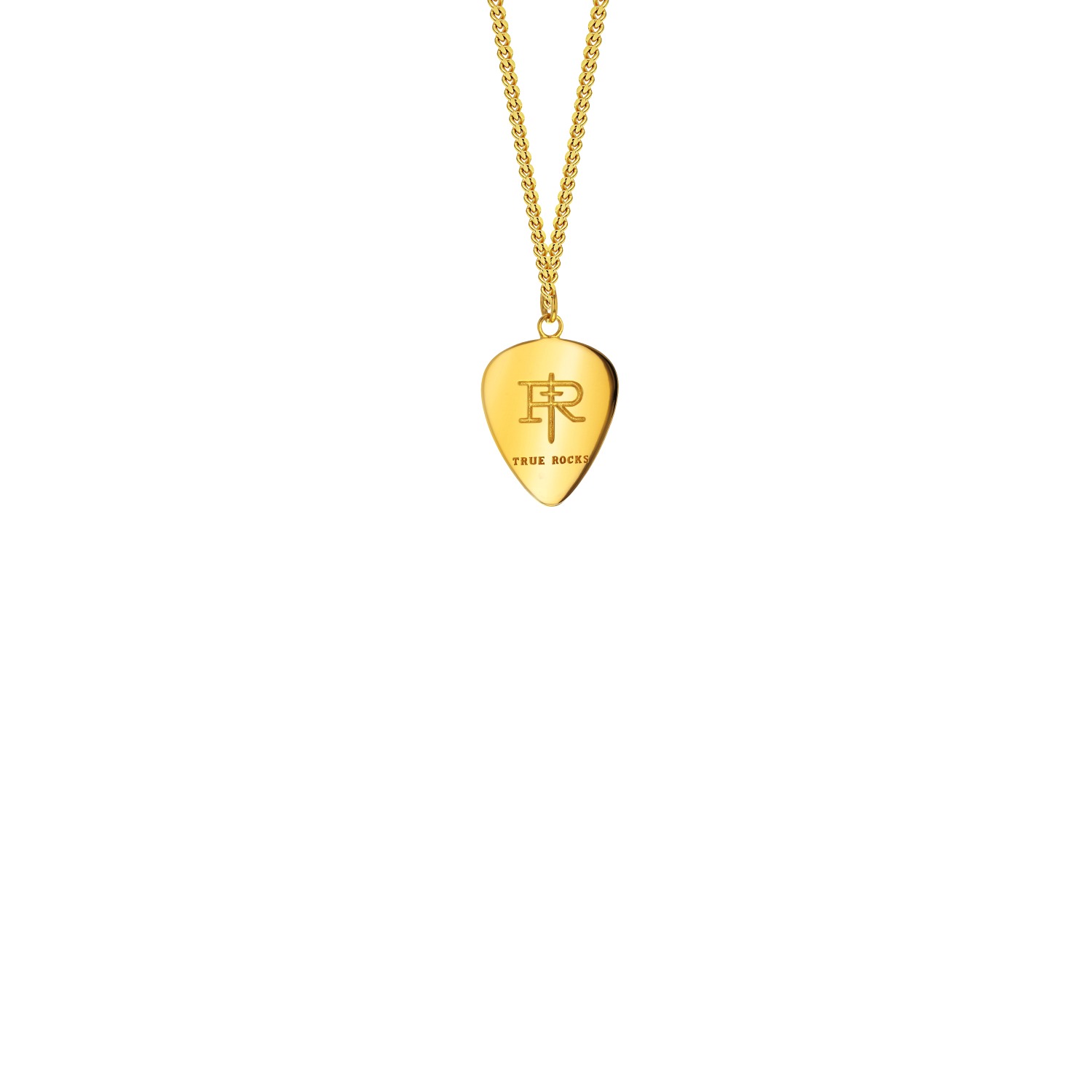 True Rocks Women's Mini Plectrum Pendant 18kt Gold-plated In Gold