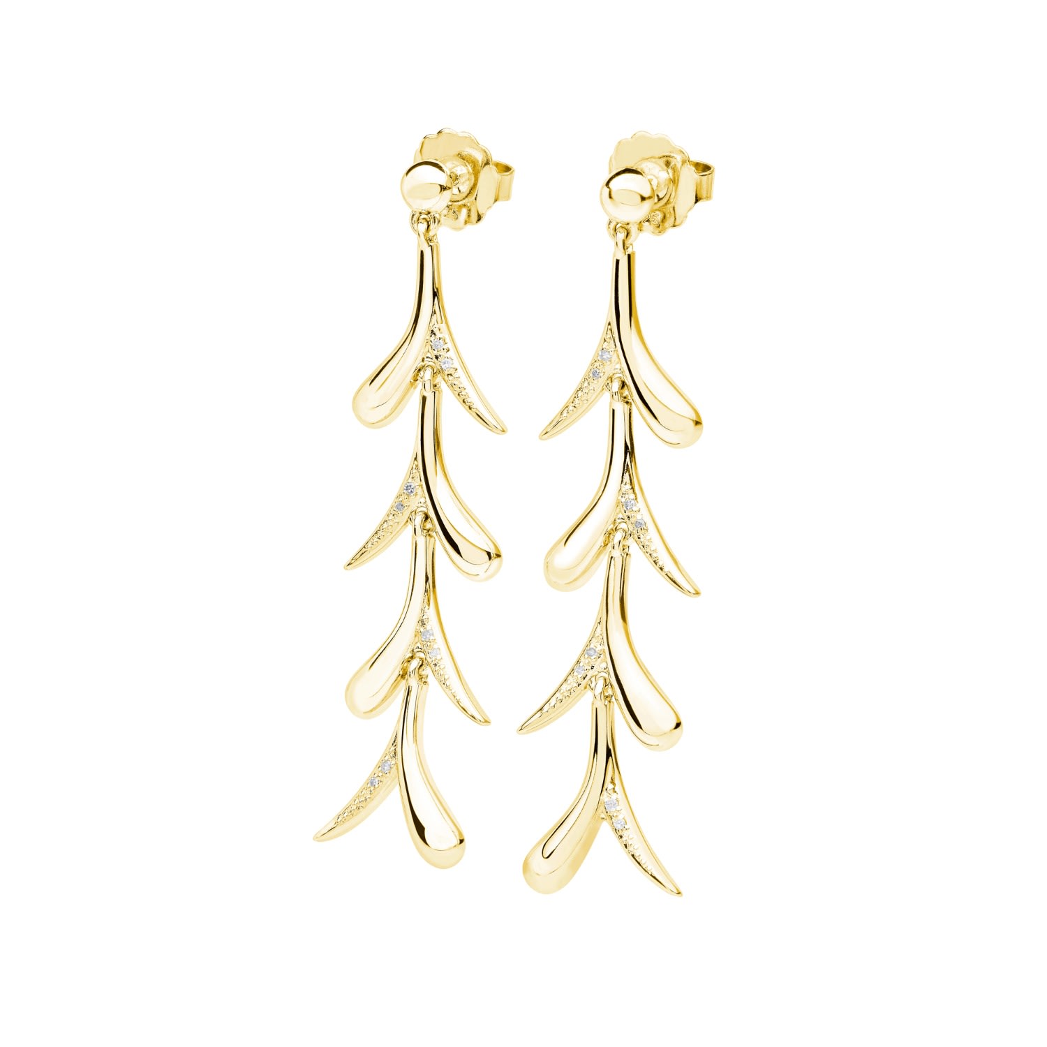 Lucy Quartermaine Women's Sycamore Earrings In Gold Vermeil