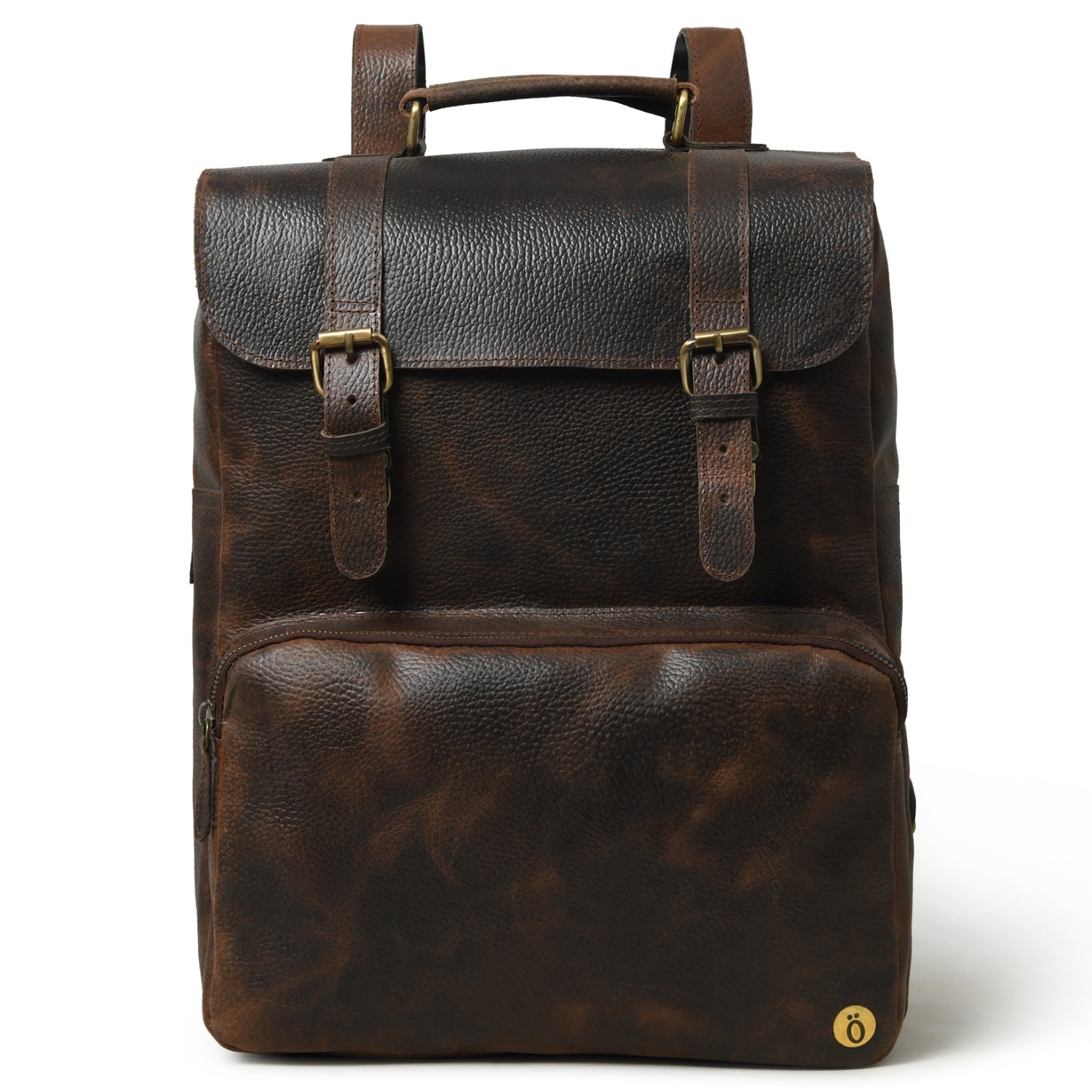 Men’s Brown Cobain Leather Backpack Dtch Leather