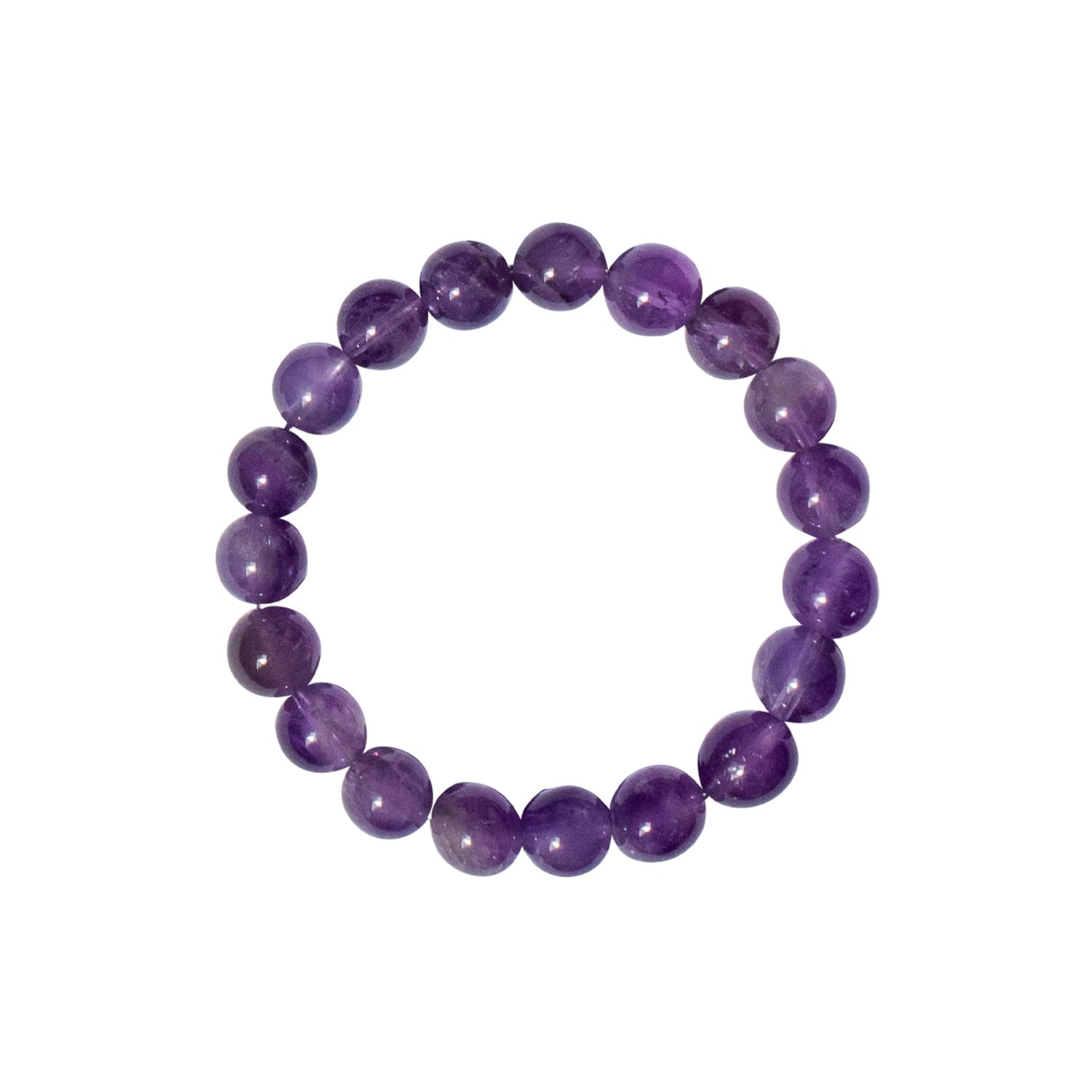 Seree Women's Pink / Purple Manifest Collection Calm Purple Crystal Beaded Bracelet