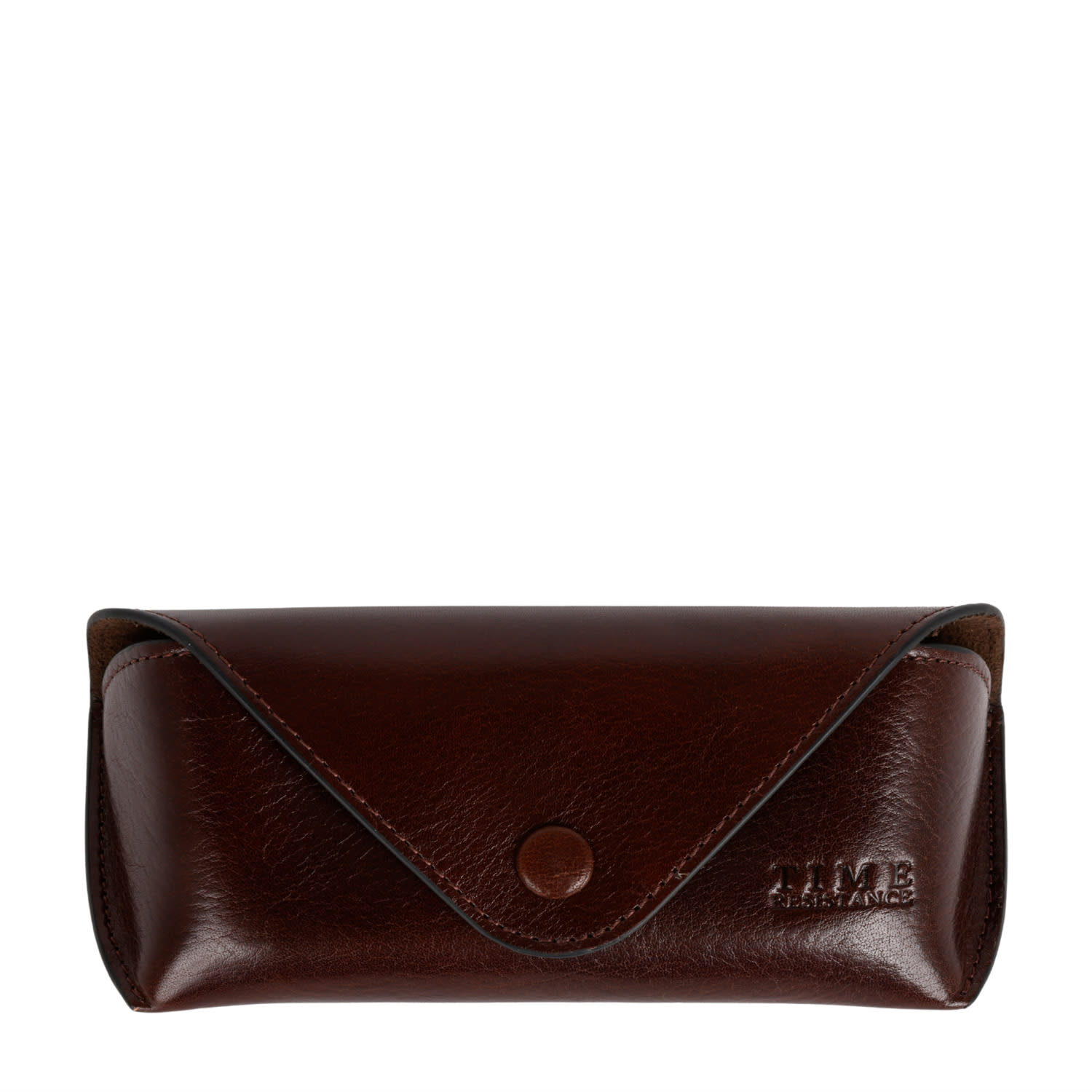 Time Resistance Men's Brown Leather Glasses Case - A High Wind In Jamaica In Brown