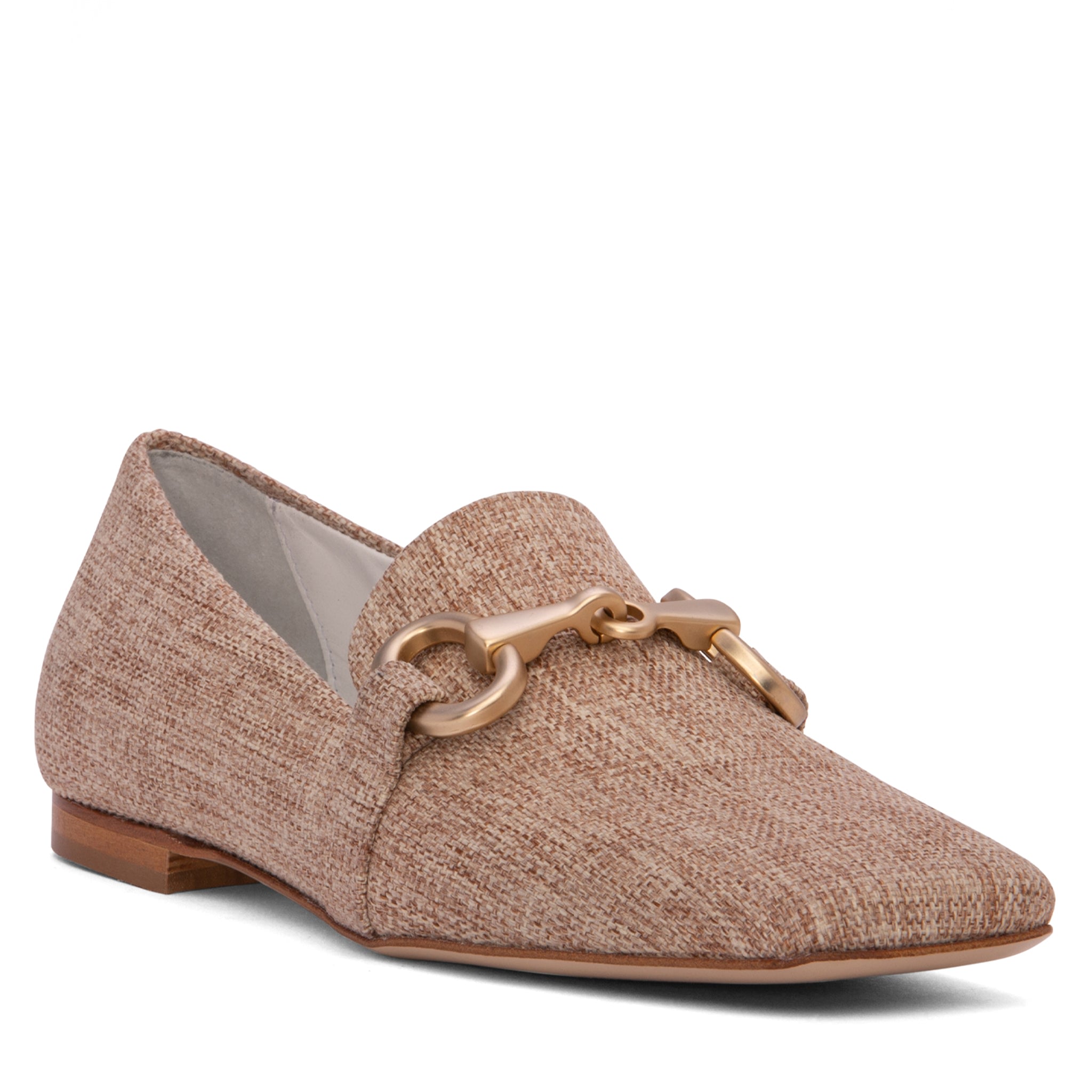 Beautiisoles By Robyn Shreiber Made In Italy Women's Neutrals / Brown Calista Brown Linen Comfortable Dressy Work Evening Party Loafer In Brown