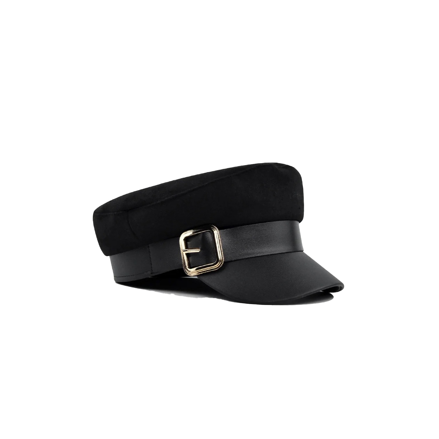 Chanel Joan Elkayam Women's Black Buckled Baker Boy Hat In Black