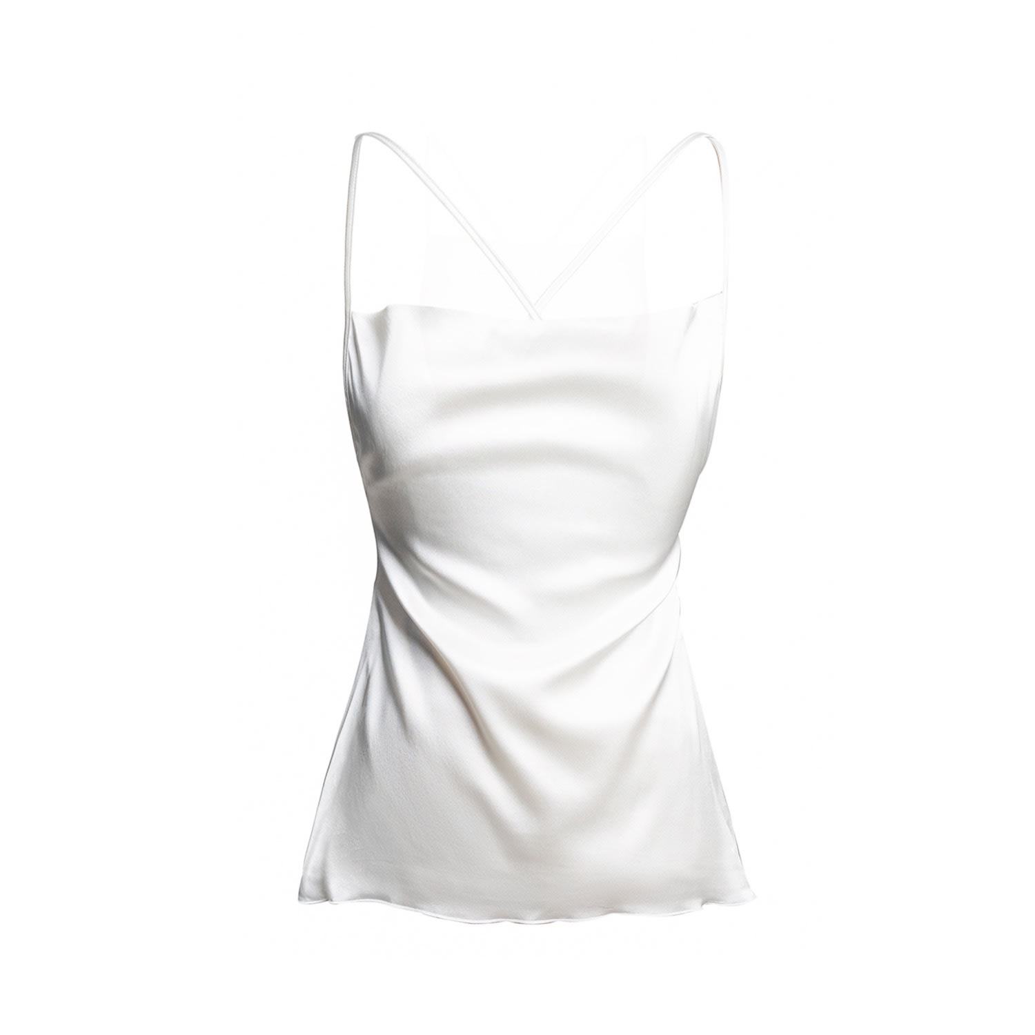Incantevole Milano Women's Silk Camisole Blouse In White In White