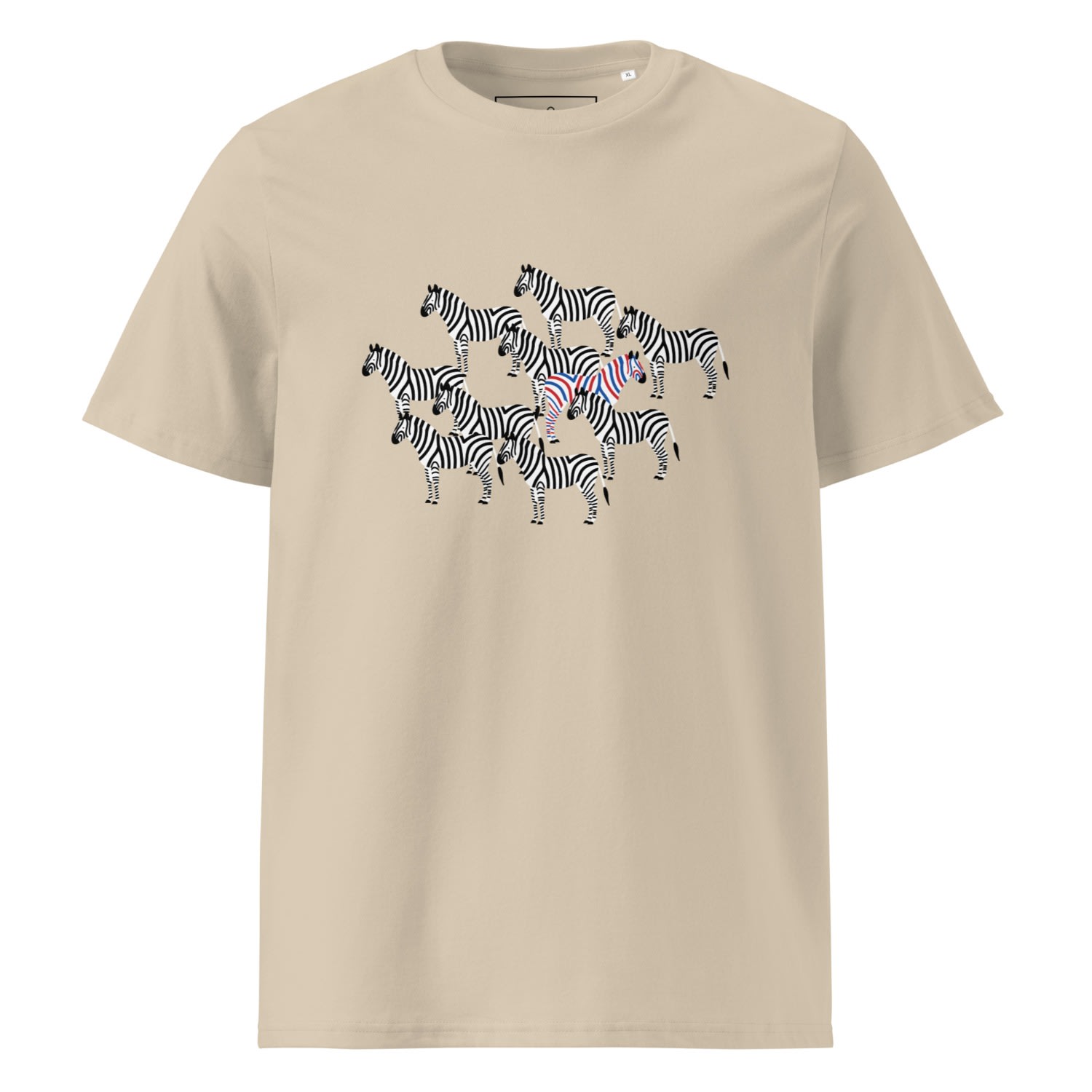 Anchor & Crew Neutrals Desert Dust Zebra Where's William Going? Organic Cotton T-shirt - Women