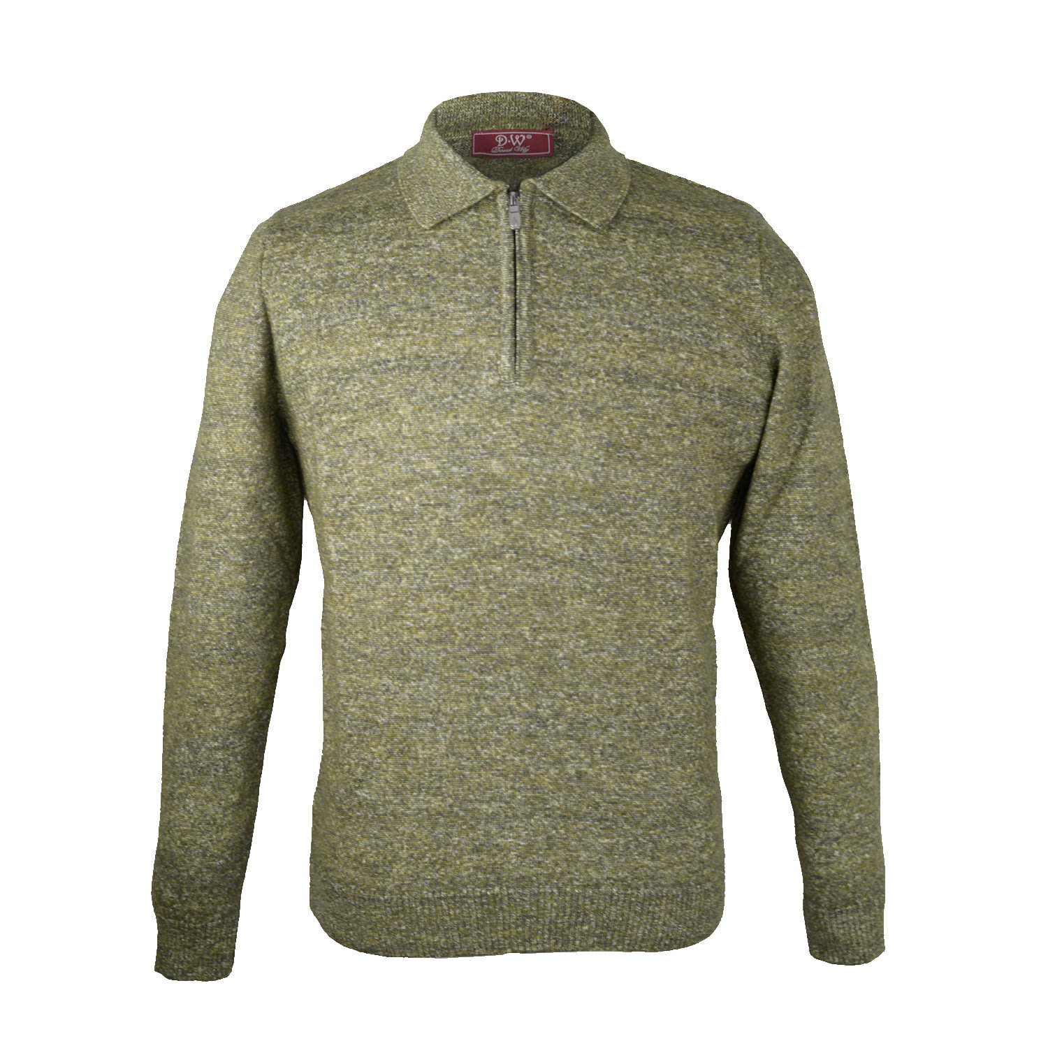 David Wej Men's Jayden Wool Polo Jumper - Green In Green