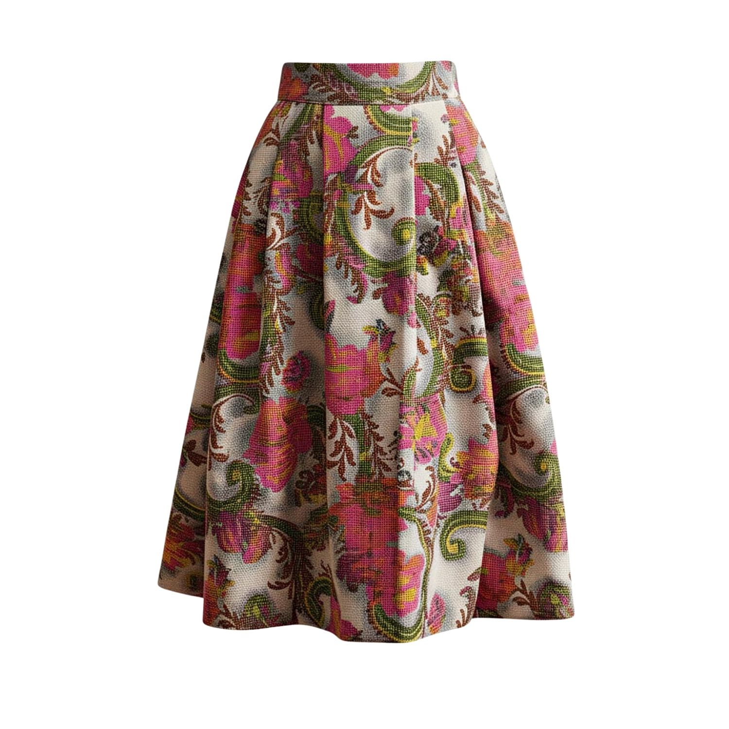 Women's Jacquard Floral Midi Skirt | Small | Izabela Mandoiu