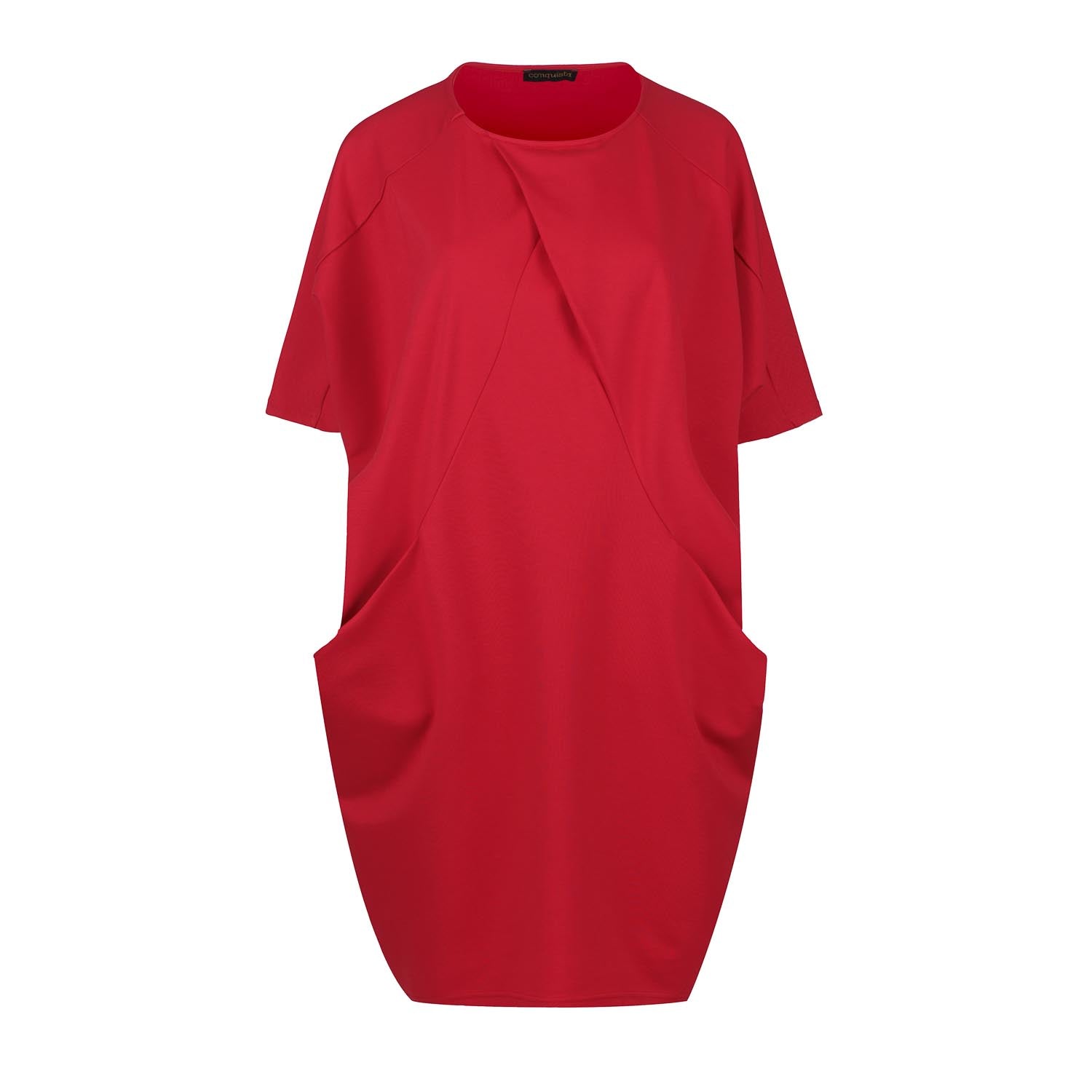 Women’s Red Punto Di Roma Batwing Dress Small Conquista